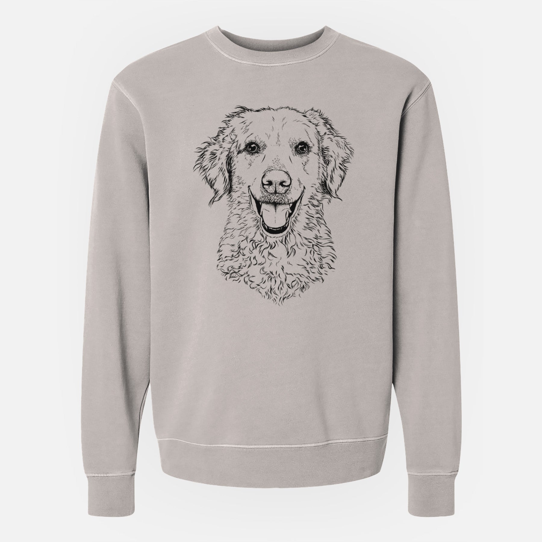 Bare Bella Bean the Goldendoodle - Unisex Pigment Dyed Crew Sweatshirt