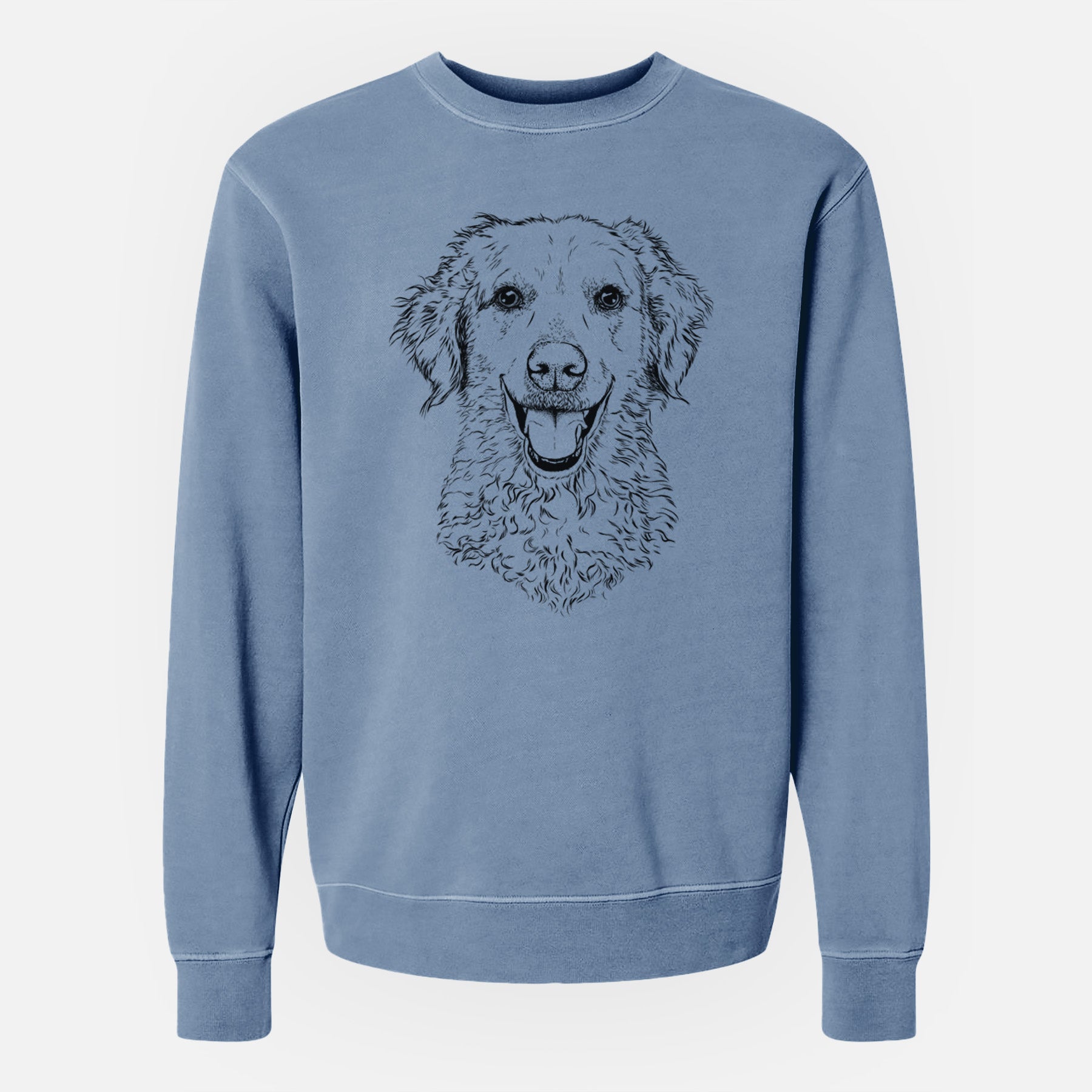 Bare Bella Bean the Goldendoodle - Unisex Pigment Dyed Crew Sweatshirt
