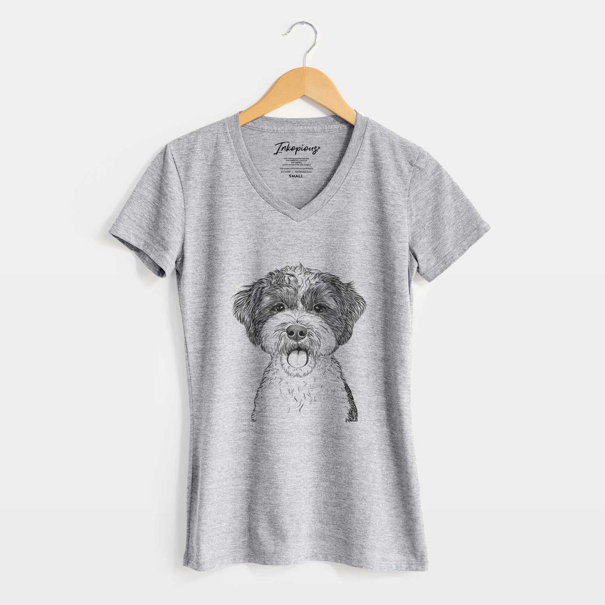 Bare Bella the Cockapoo - Women's V-neck Shirt