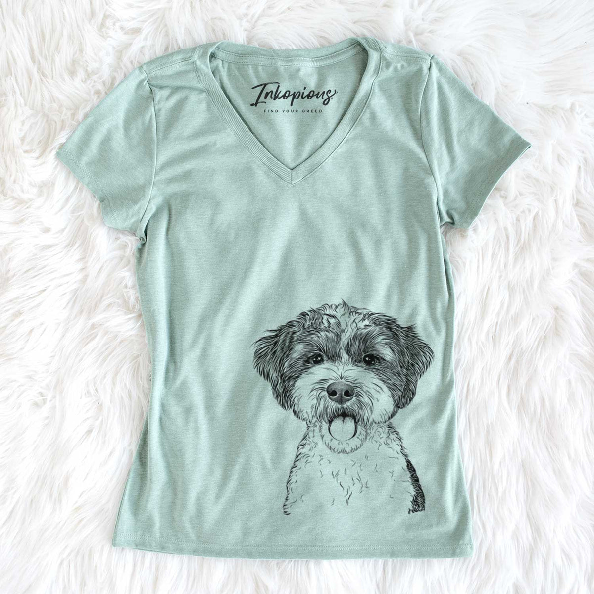 Bella the Cockapoo - Women&#39;s V-neck Shirt