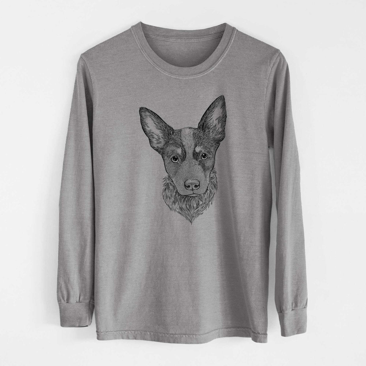 Bare Bella the Blue Heeler Puppy - Heavyweight 100% Cotton Long Sleeve