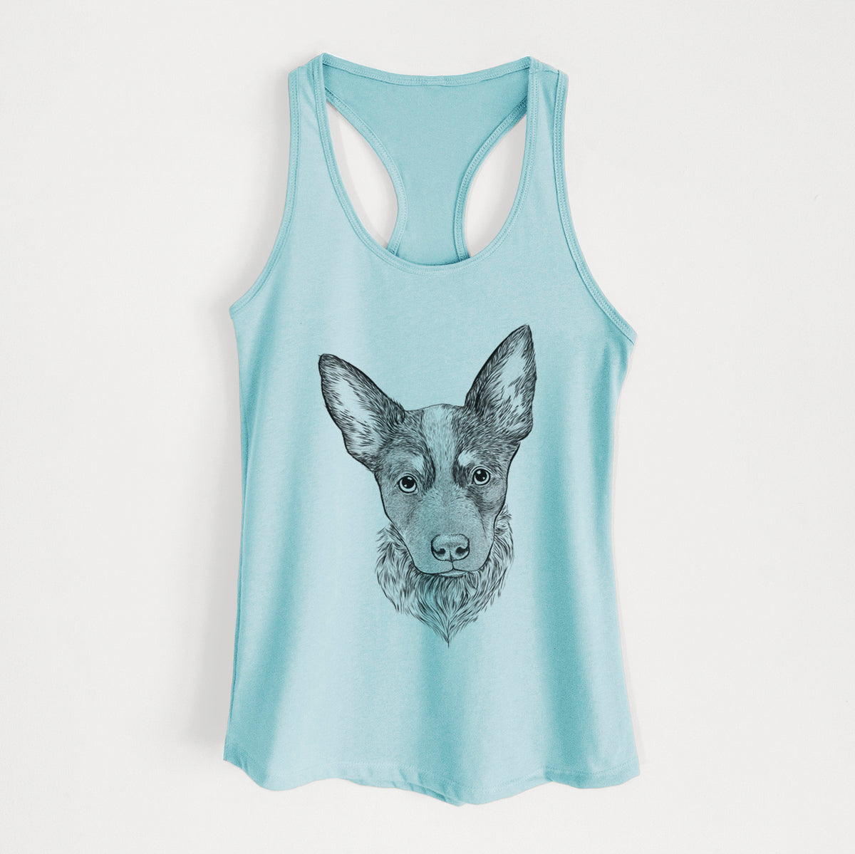 Bella the Blue Heeler Puppy - Women's Racerback Tanktop