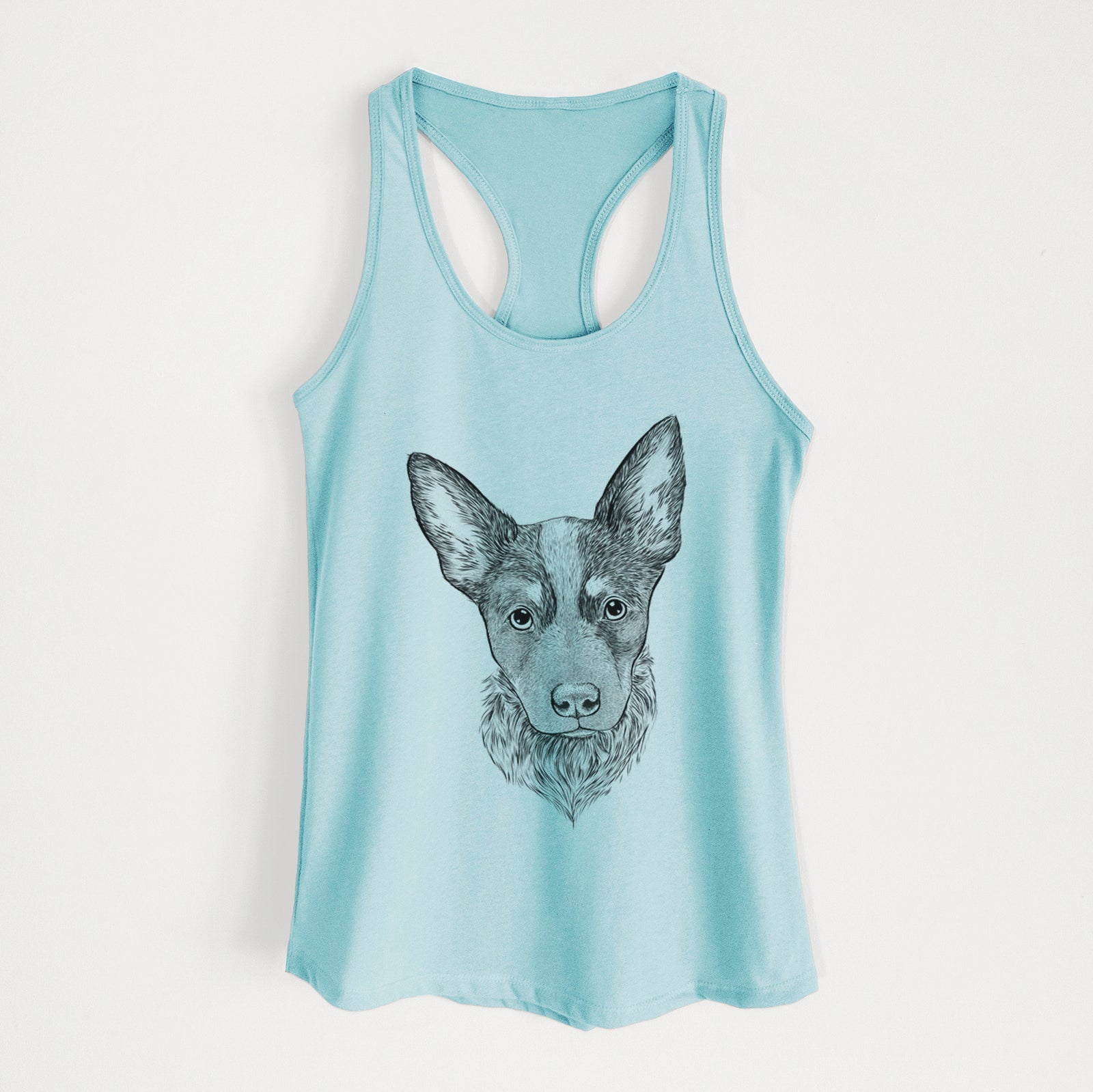 Bella the Blue Heeler Puppy - Women's Racerback Tanktop