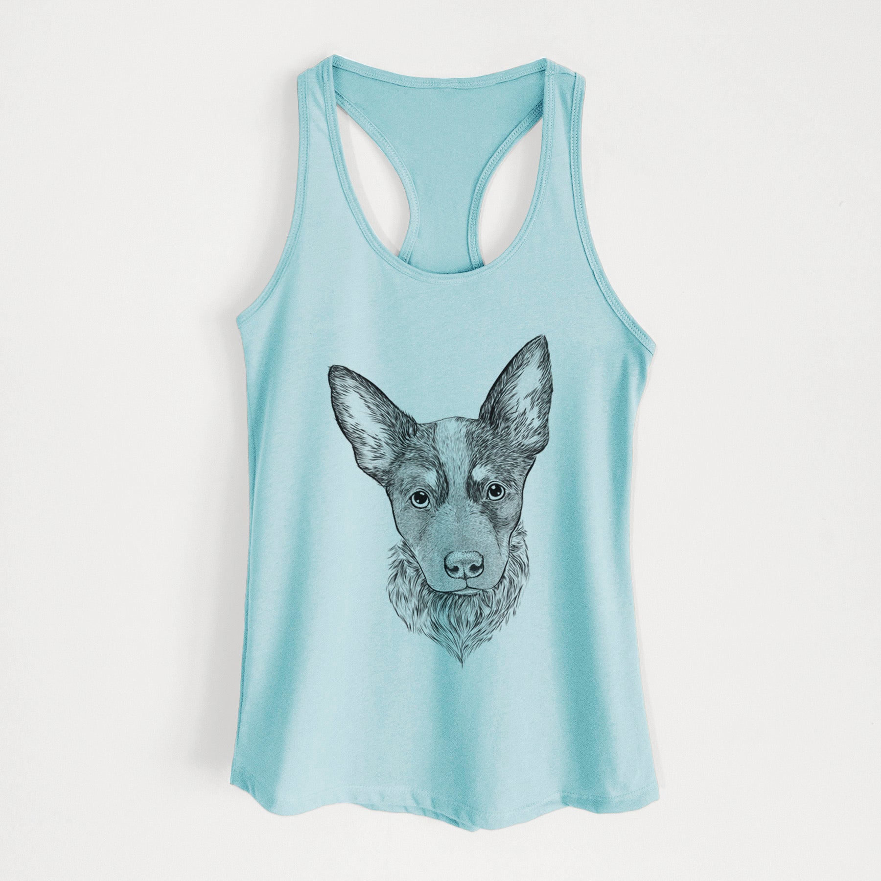 Bella the Blue Heeler Puppy - Women's Racerback Tanktop