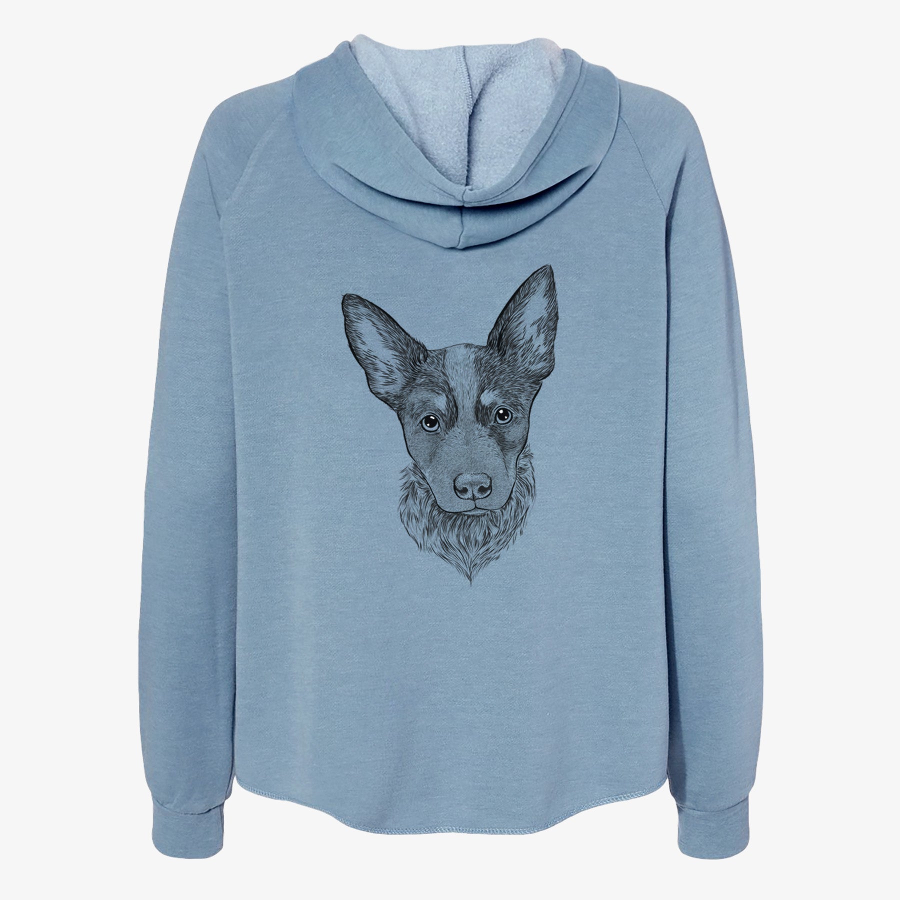 Bella the Blue Heeler Puppy - Women's Cali Wave Zip-Up Sweatshirt