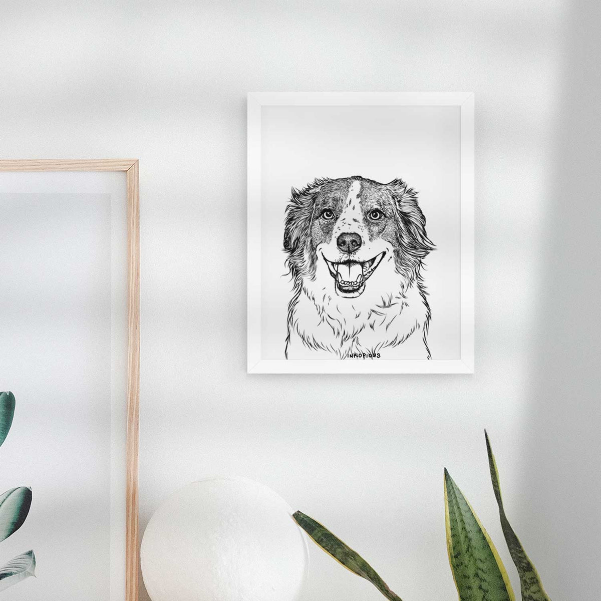 Belle the Australian Shepherd Mix Art Print