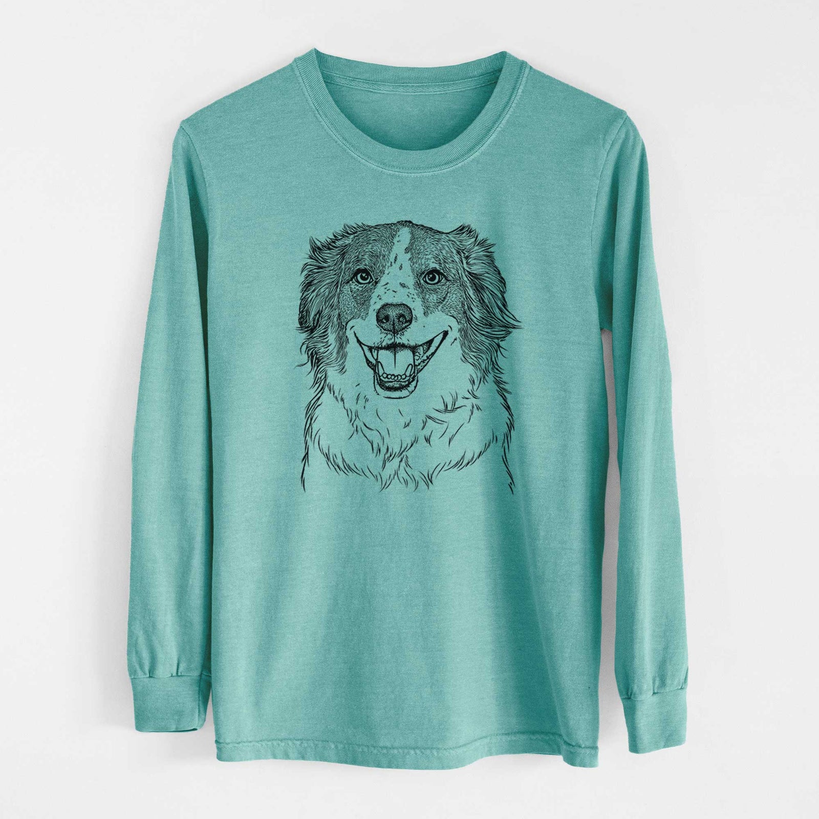 Bare Belle the Australian Shepherd Mix - Heavyweight 100% Cotton Long Sleeve
