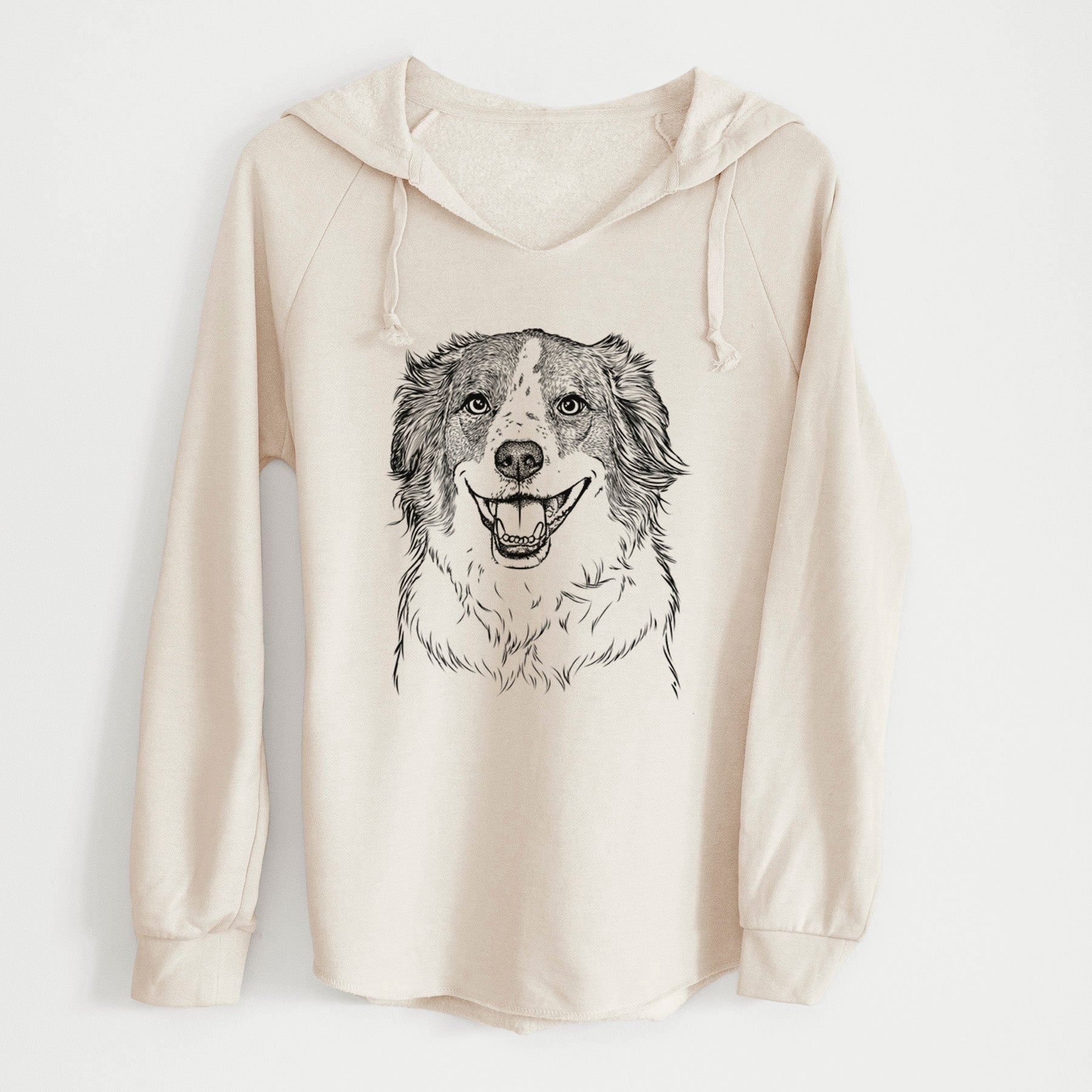 Bare Belle the Australian Shepherd Mix - Cali Wave Hooded Sweatshirt