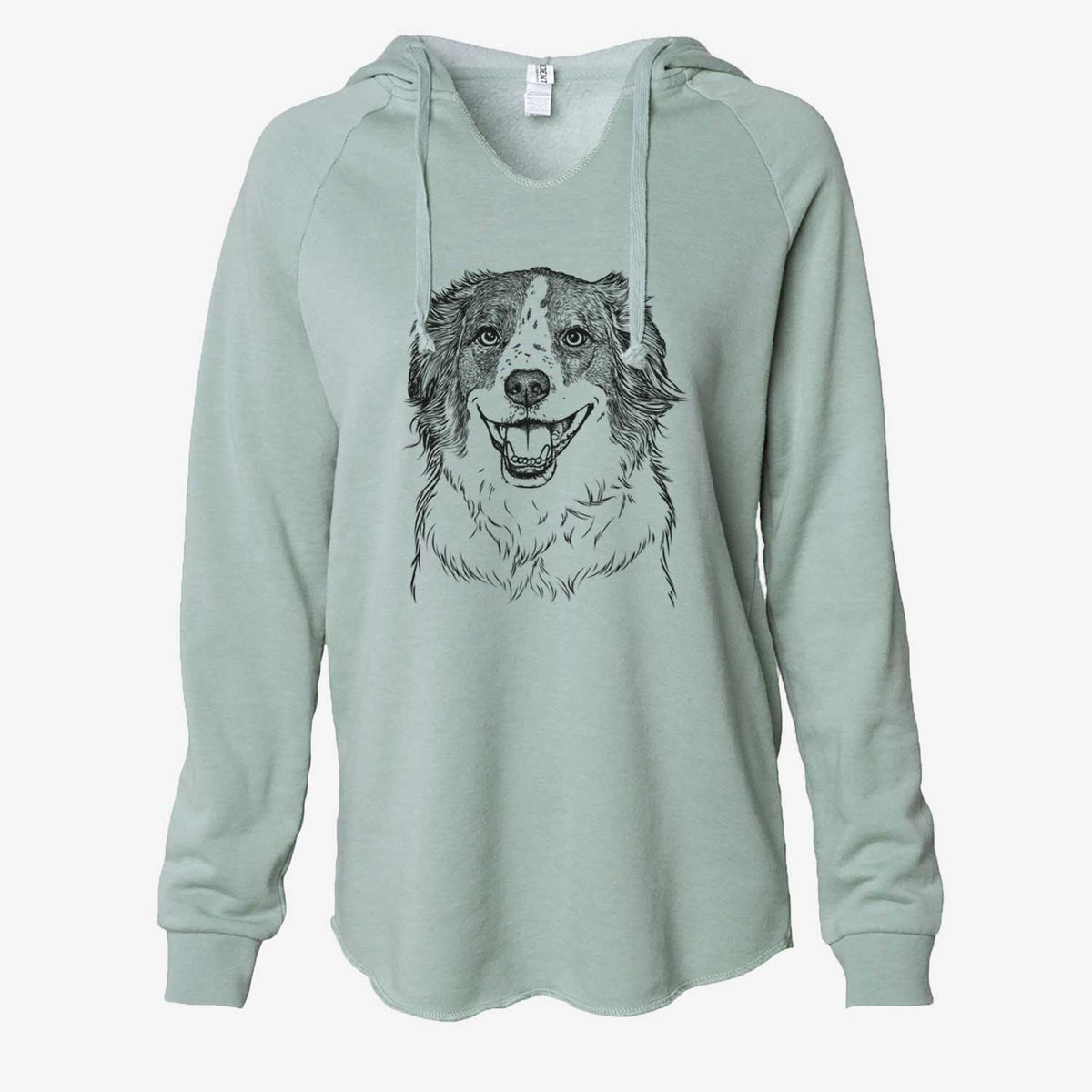 Belle the Australian Shepherd Mix - Cali Wave Hooded Sweatshirt
