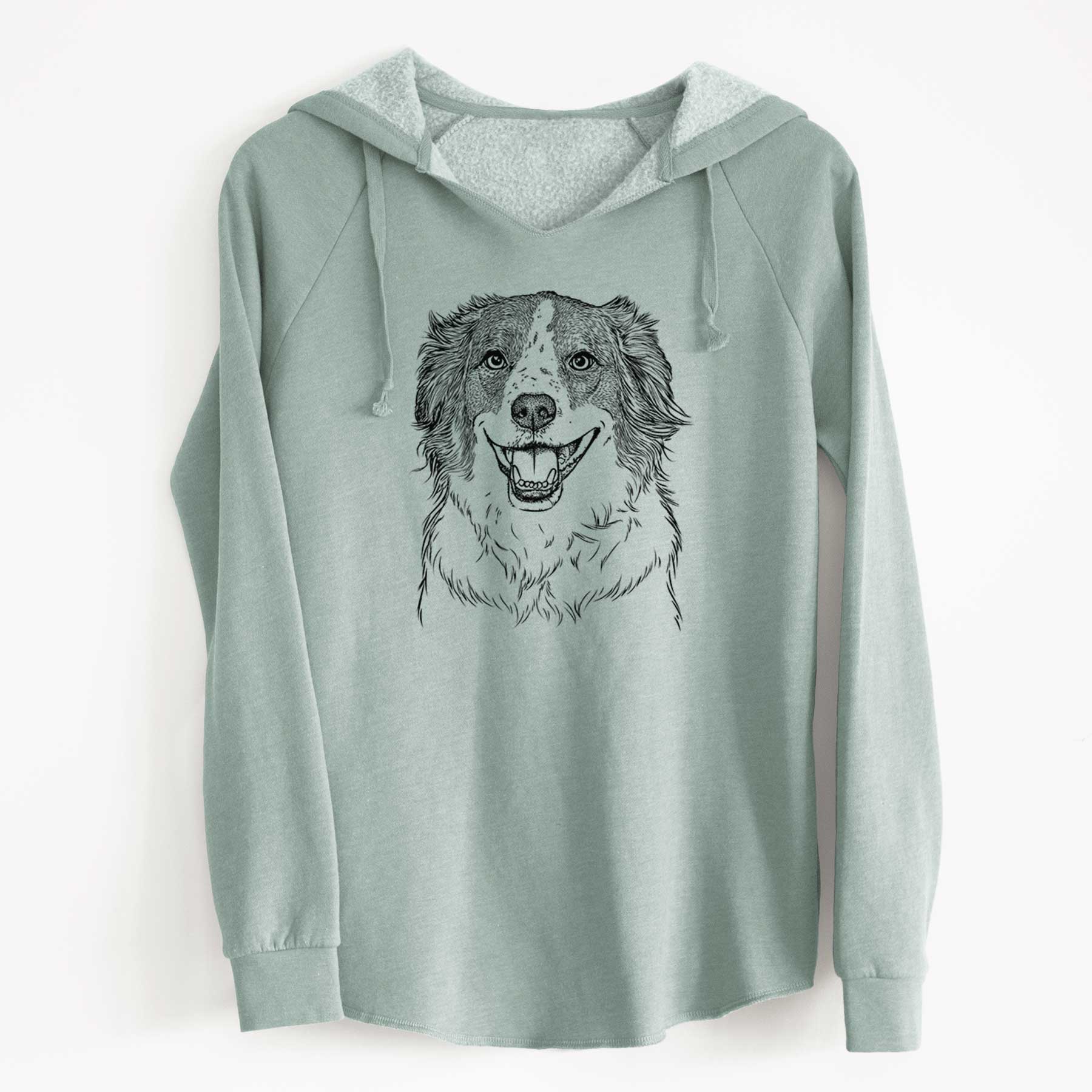 Bare Belle the Australian Shepherd Mix - Cali Wave Hooded Sweatshirt