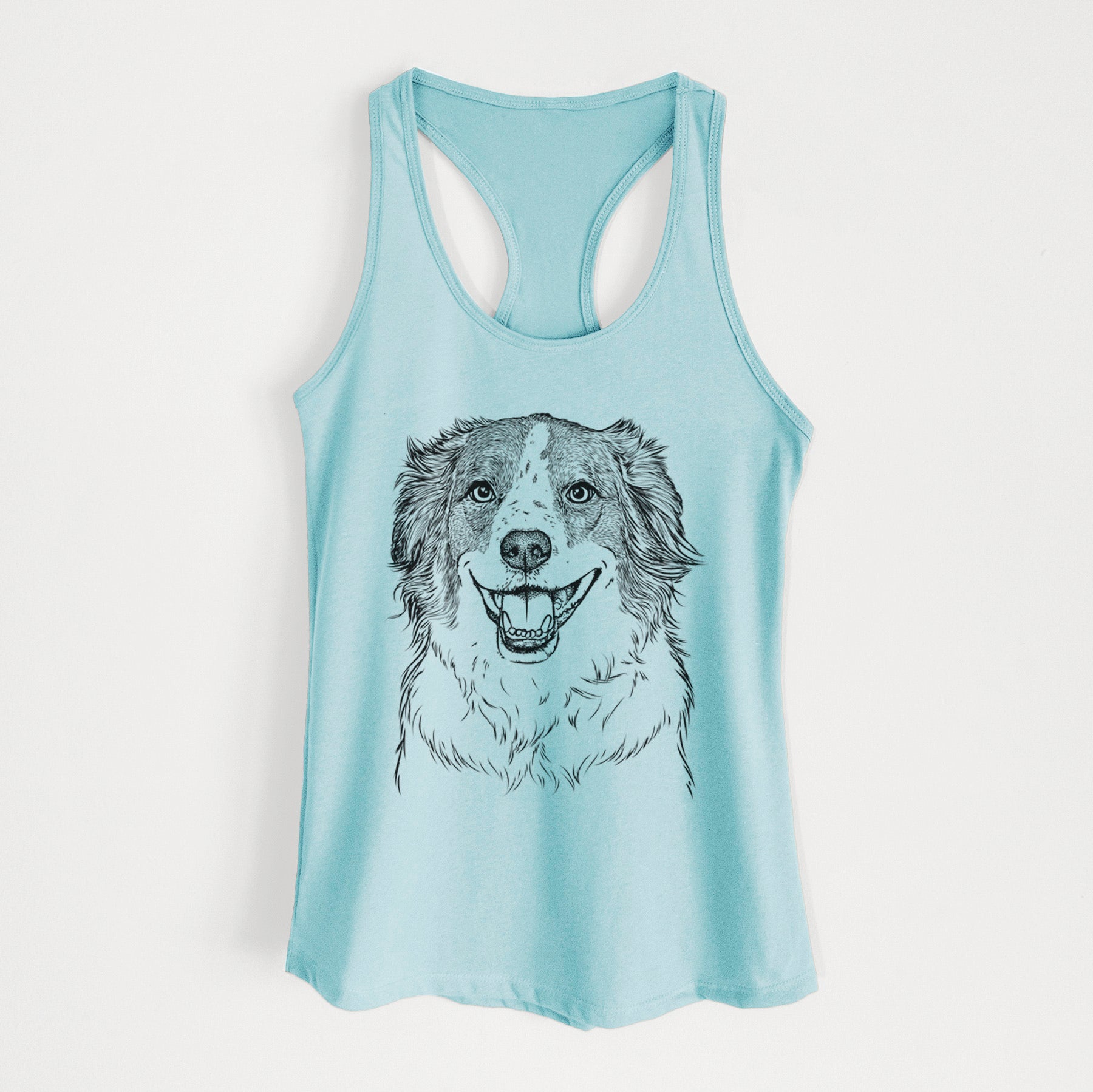 Belle the Australian Shepherd Mix - Women's Racerback Tanktop