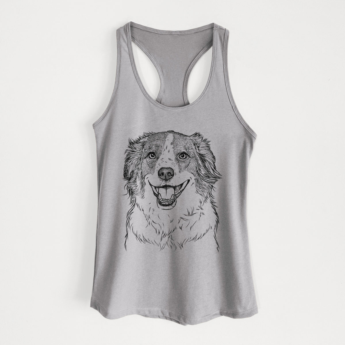 Belle the Australian Shepherd Mix - Women&#39;s Racerback Tanktop