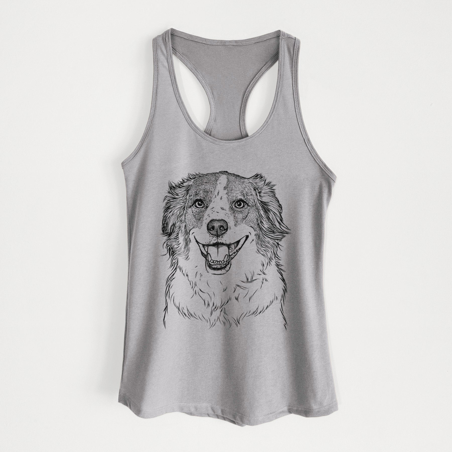 Belle the Australian Shepherd Mix - Women's Racerback Tanktop