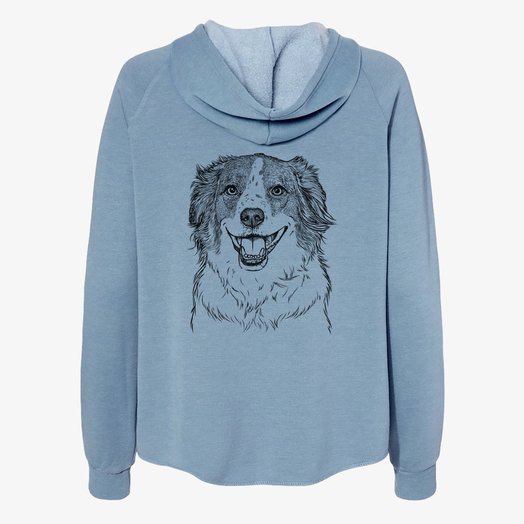 Belle the Australian Shepherd Mix - Women's Cali Wave Zip-Up Sweatshirt