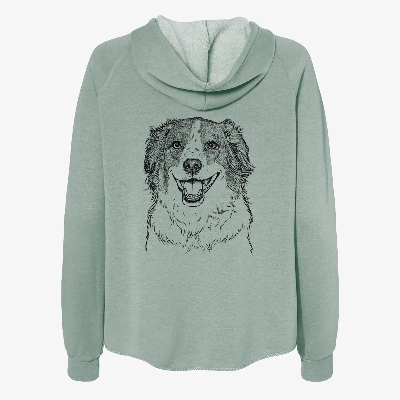 Belle the Australian Shepherd Mix - Women's Cali Wave Zip-Up Sweatshirt