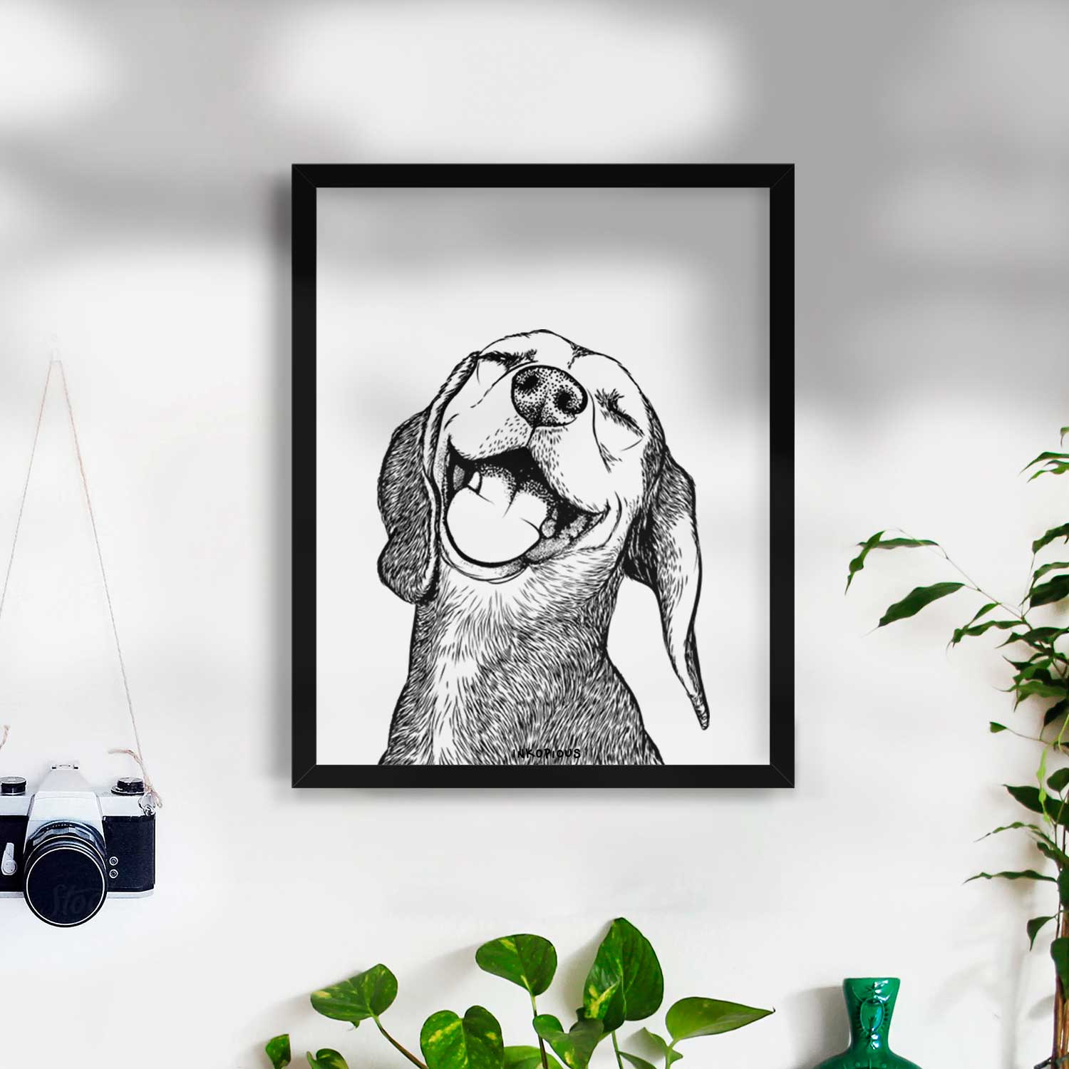 Belle the Hound Mix Art Print