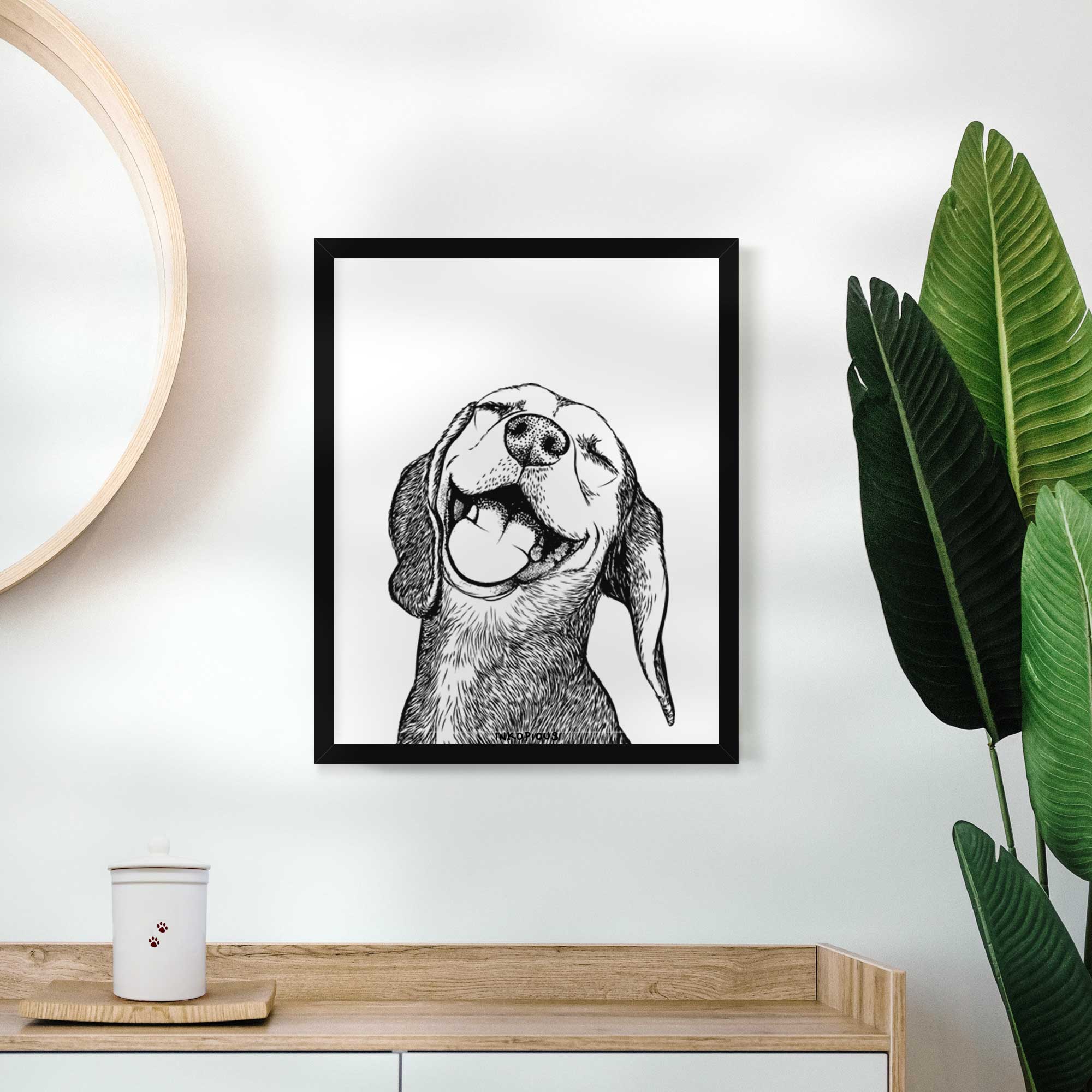 Belle the Hound Mix Art Print