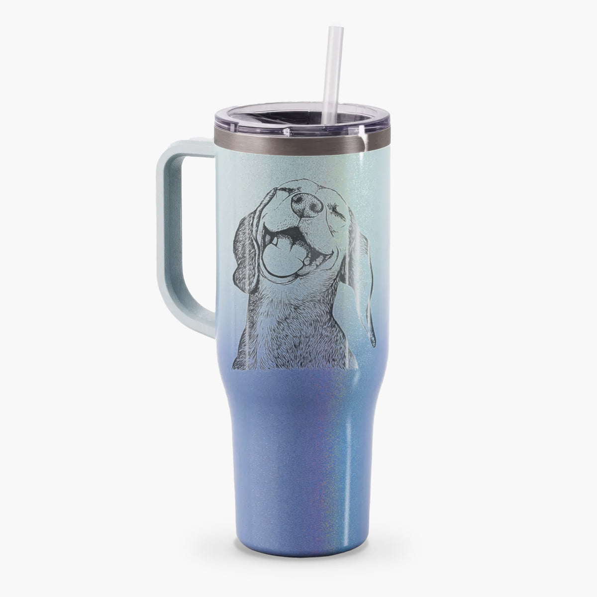 Belle the Hound Mix - 40oz Tumbler with Handle