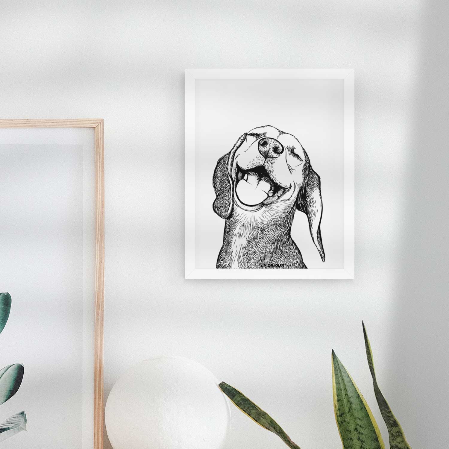 Belle the Hound Mix Art Print