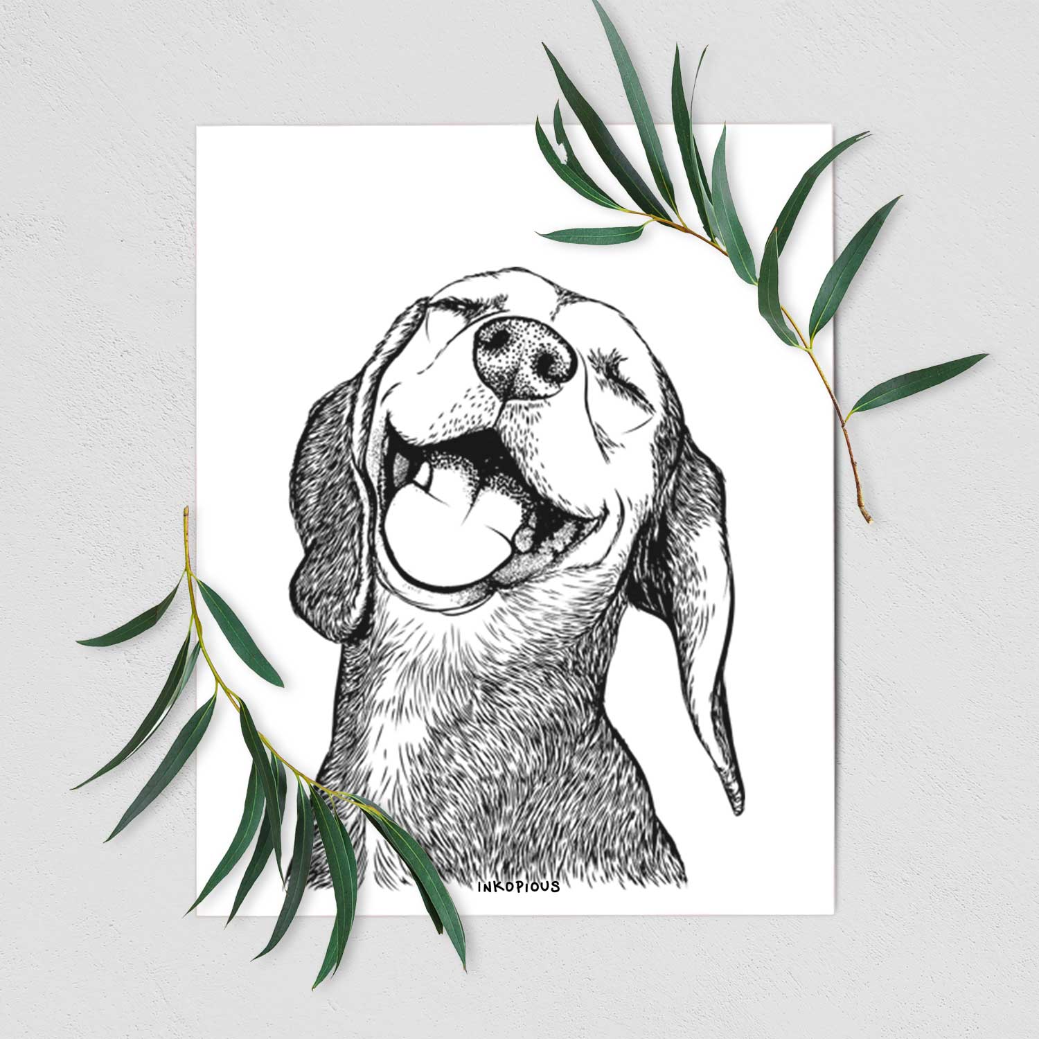 Belle the Hound Mix Art Print