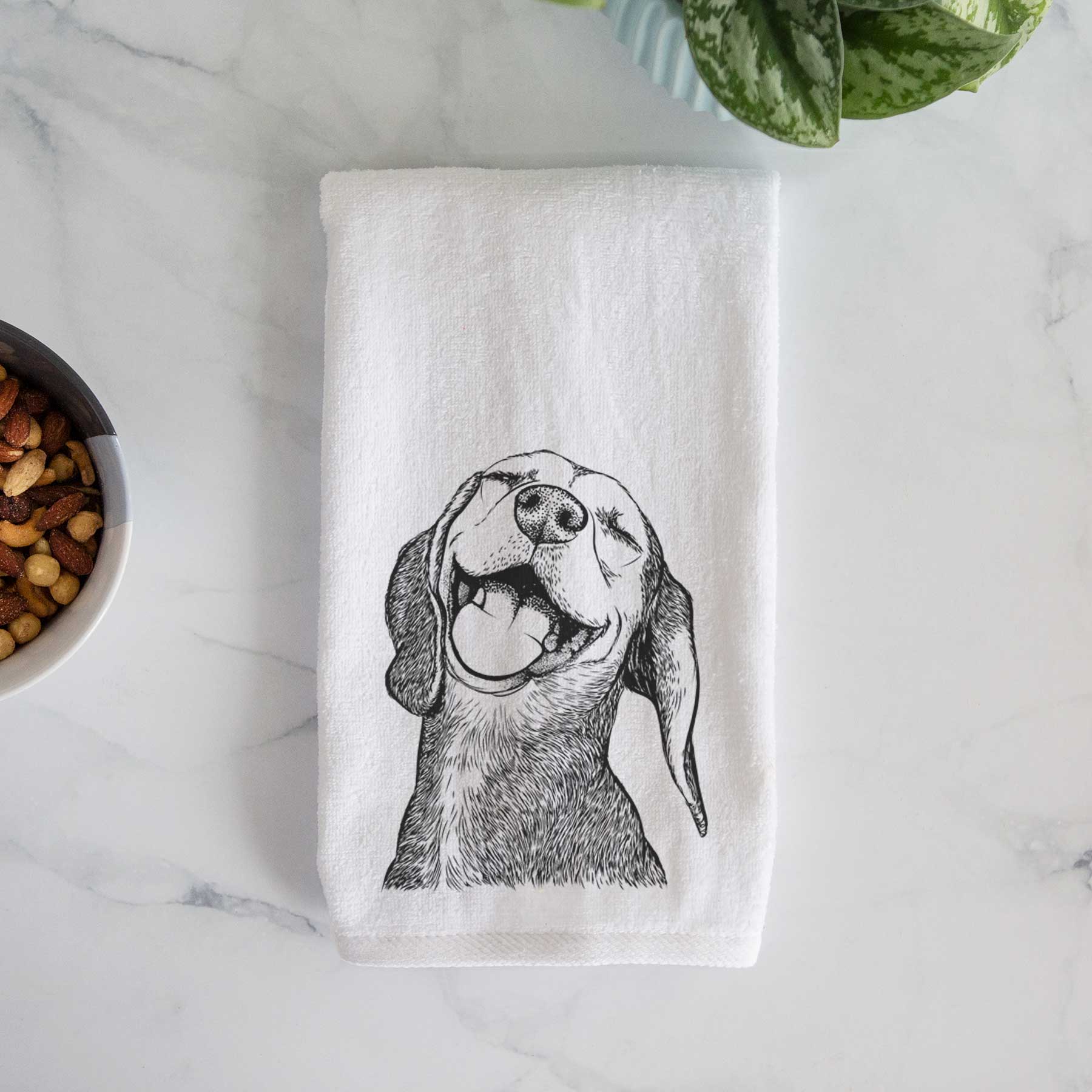 Belle the Hound Mix Decorative Hand Towel