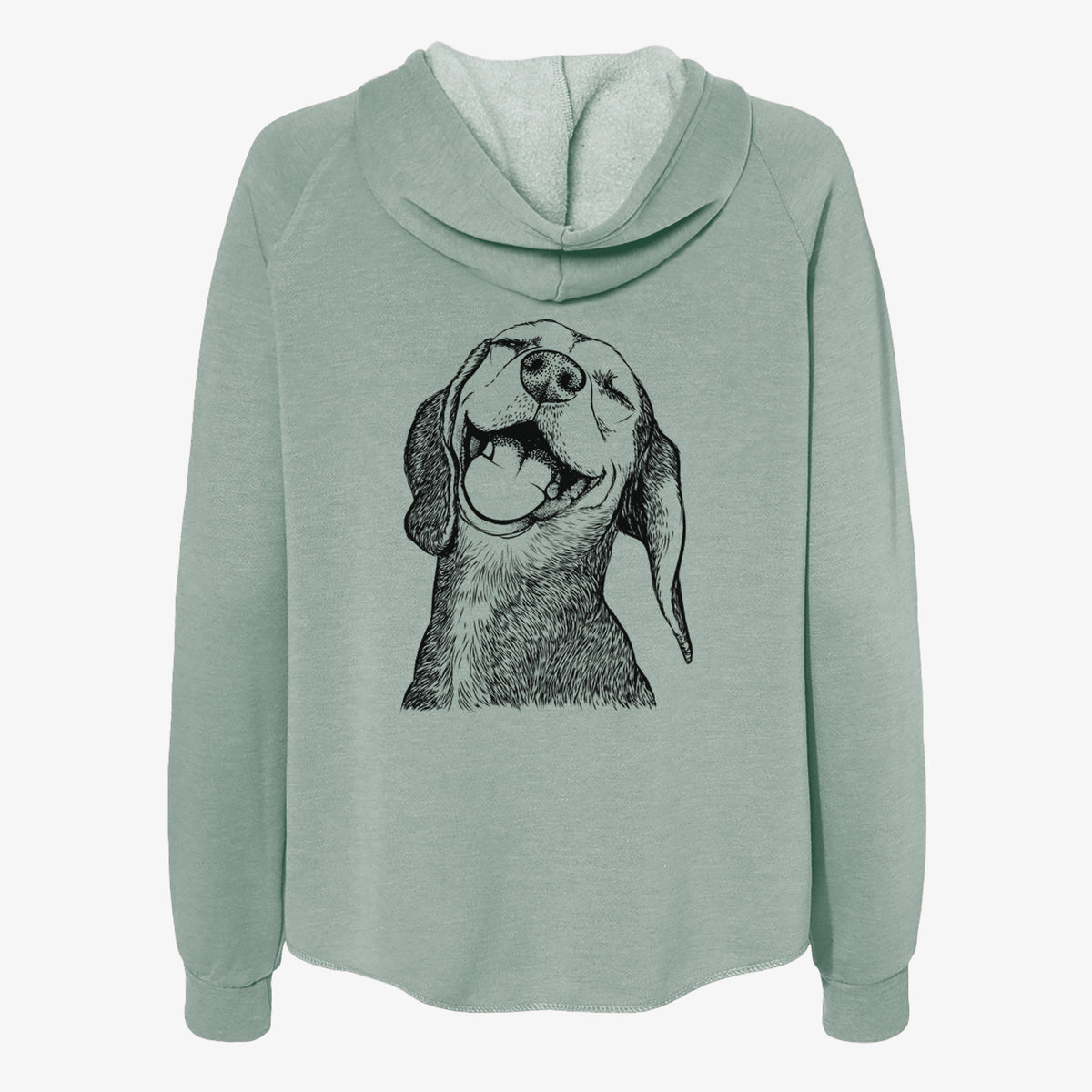 Belle the Hound Mix - Women's Cali Wave Zip-Up Sweatshirt