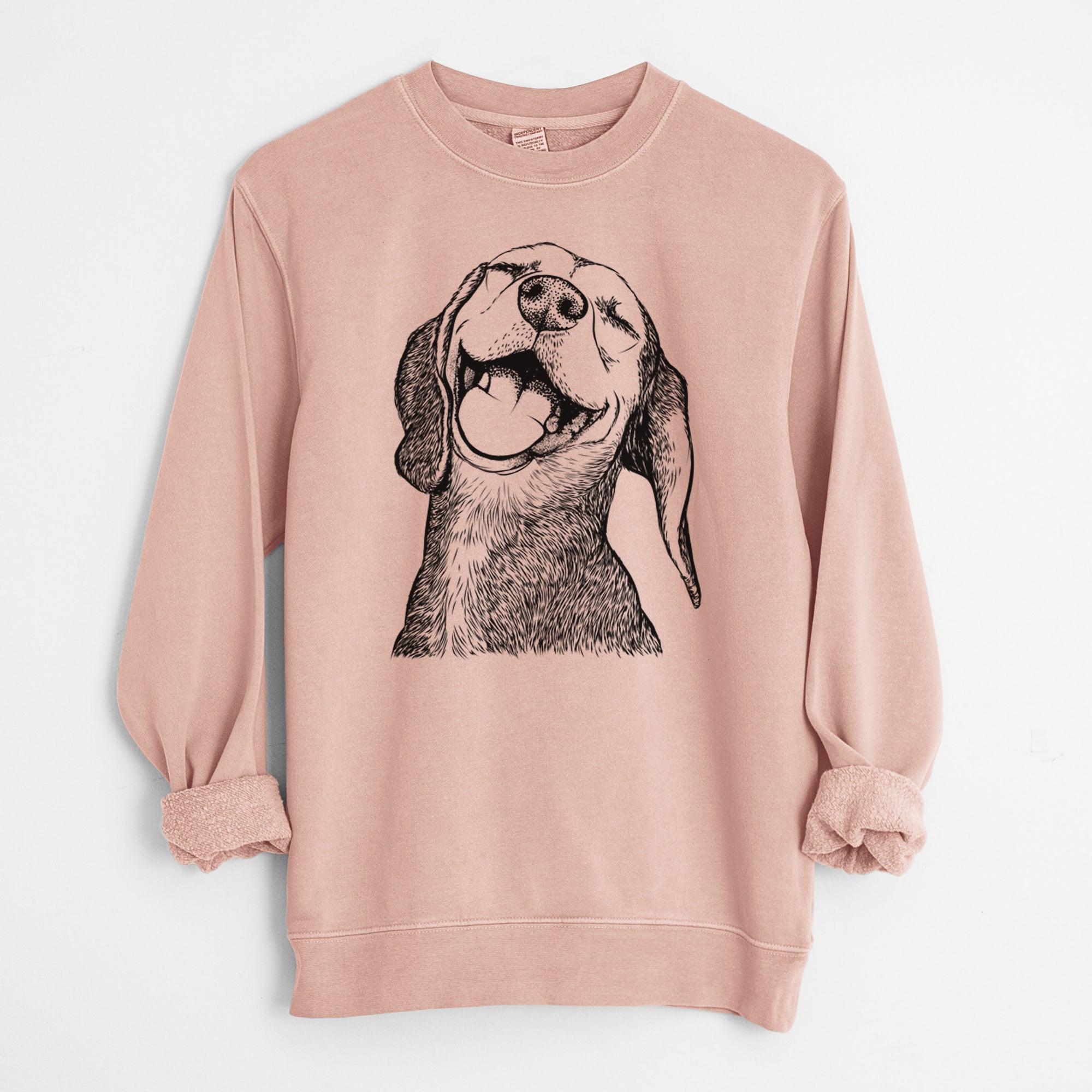 Bare Belle the Hound Mix - Unisex Pigment Dyed Crew Sweatshirt