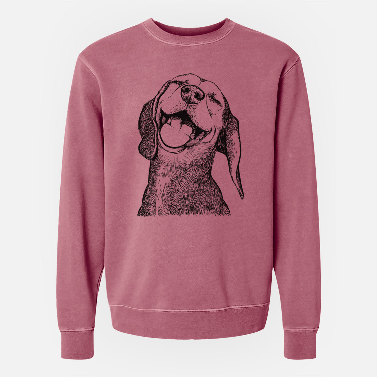 Bare Belle the Hound Mix - Unisex Pigment Dyed Crew Sweatshirt