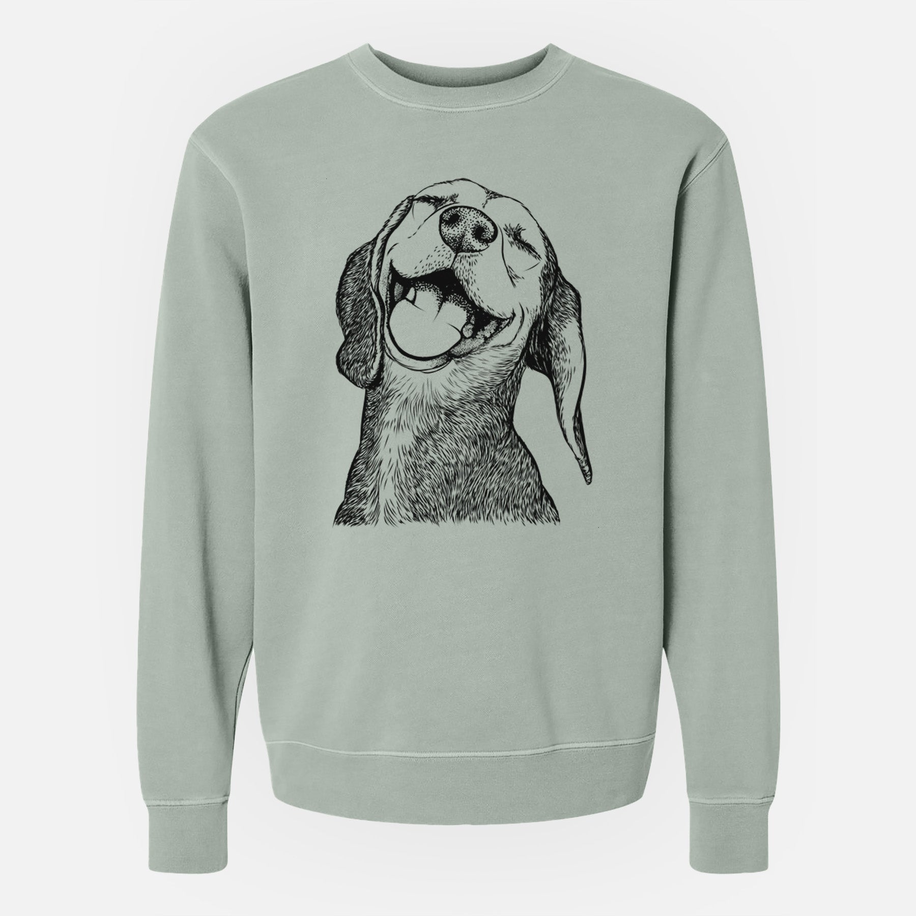 Bare Belle the Hound Mix - Unisex Pigment Dyed Crew Sweatshirt