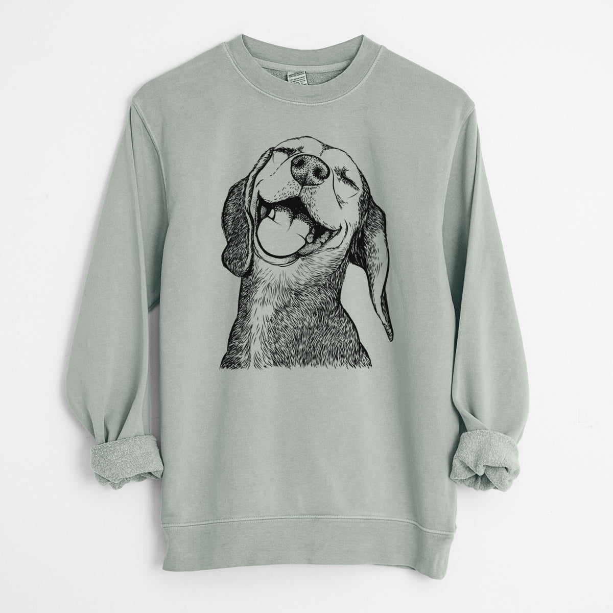 Bare Belle the Hound Mix - Unisex Pigment Dyed Crew Sweatshirt