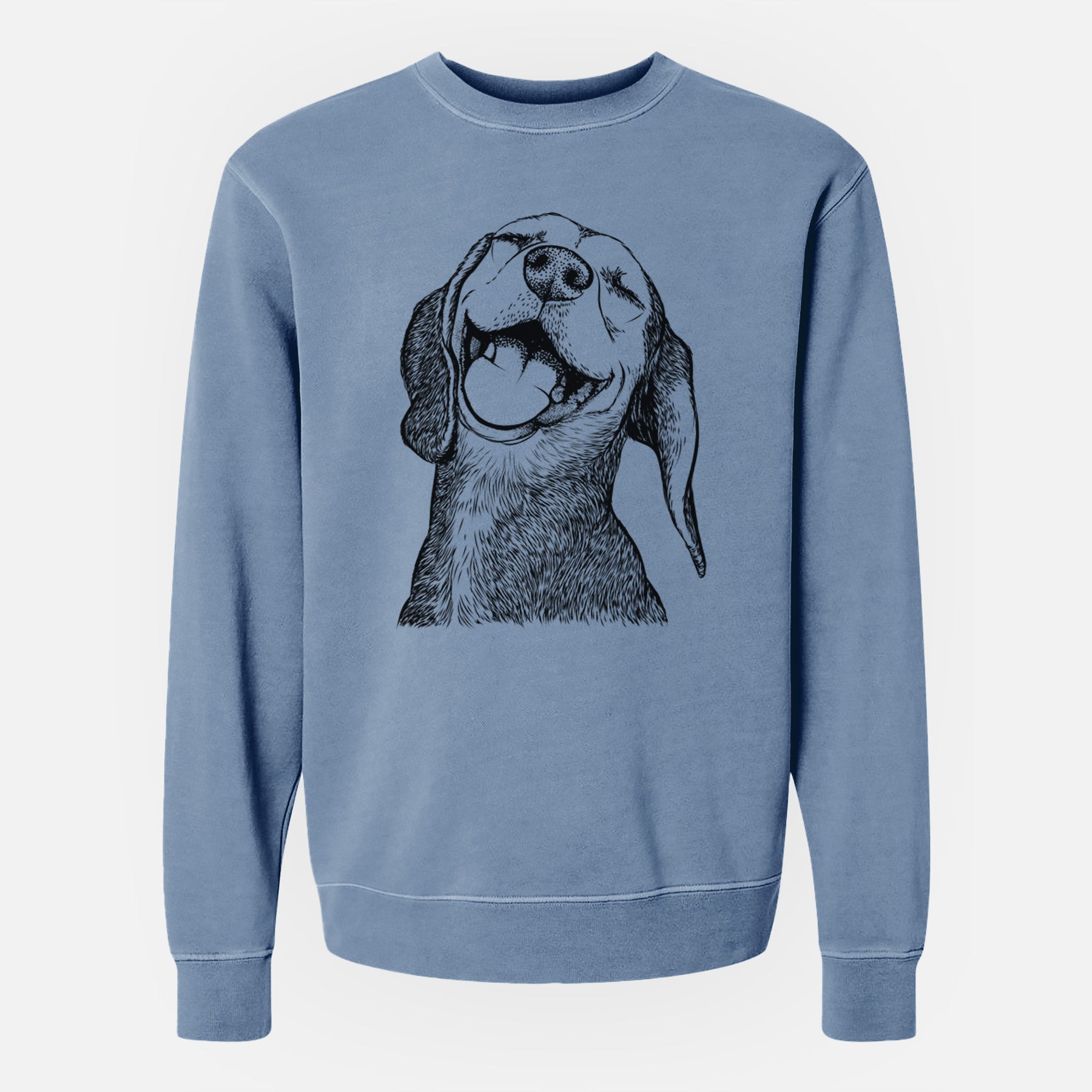 Bare Belle the Hound Mix - Unisex Pigment Dyed Crew Sweatshirt