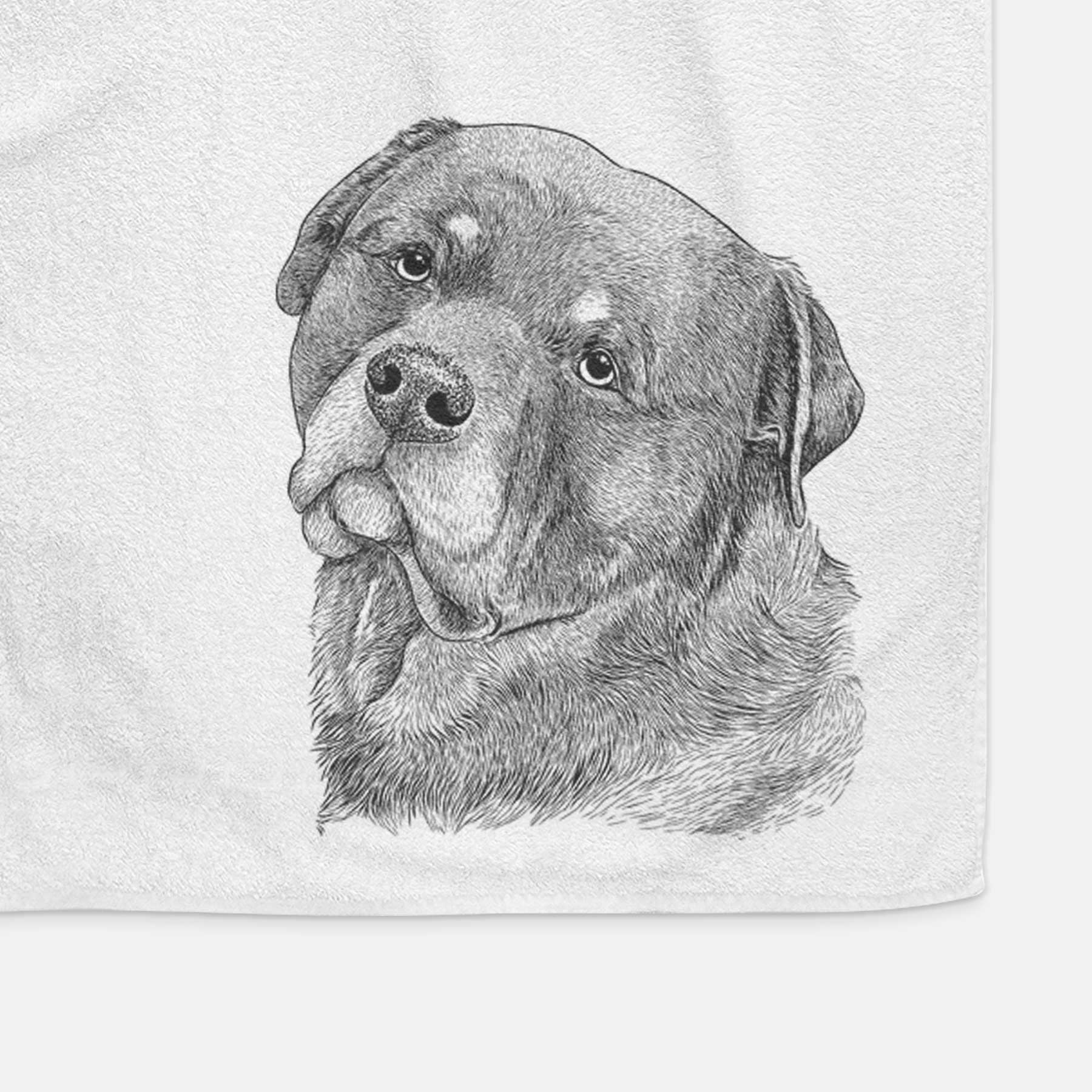 Bender the Rottweiler Decorative Hand Towel