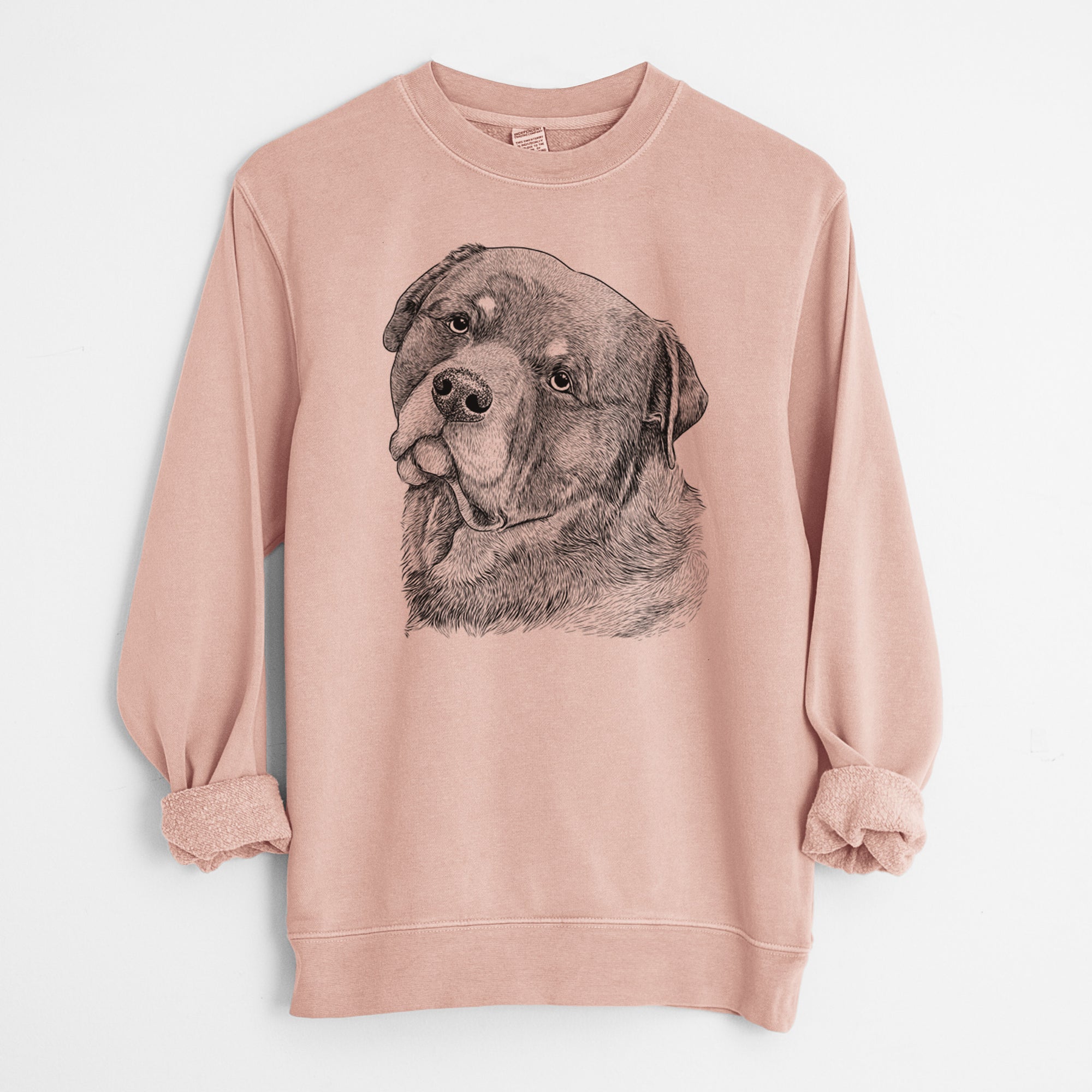 Bare Bender the Rottweiler - Unisex Pigment Dyed Crew Sweatshirt