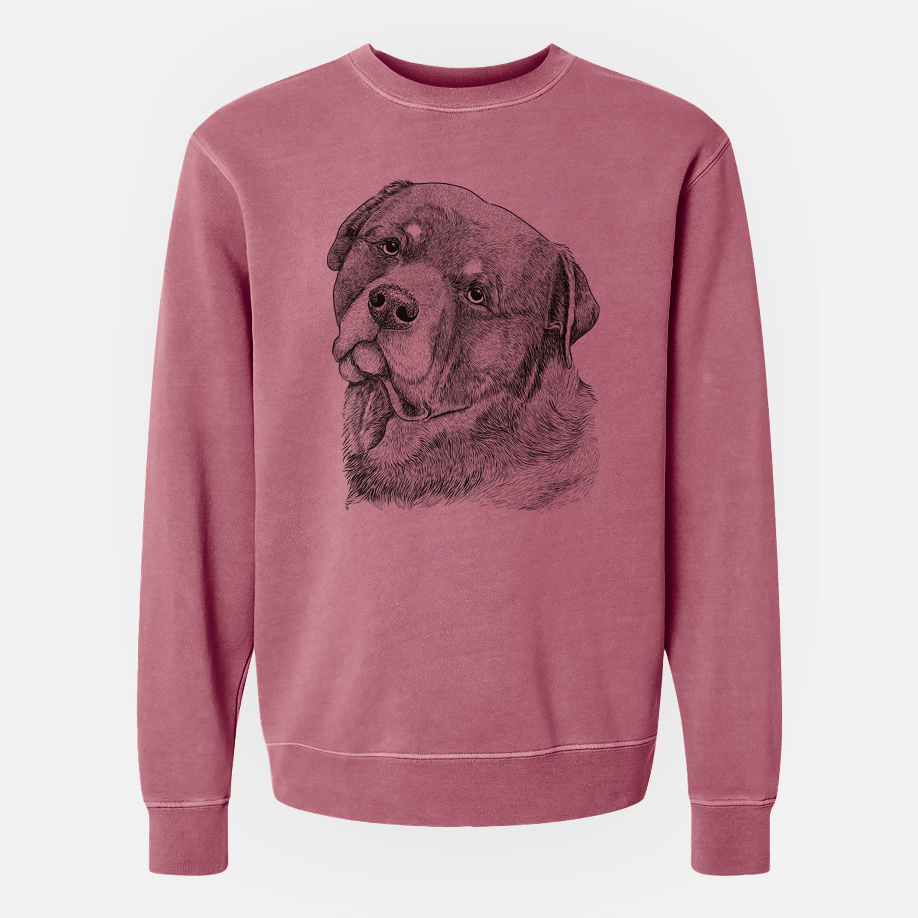 Bare Bender the Rottweiler - Unisex Pigment Dyed Crew Sweatshirt