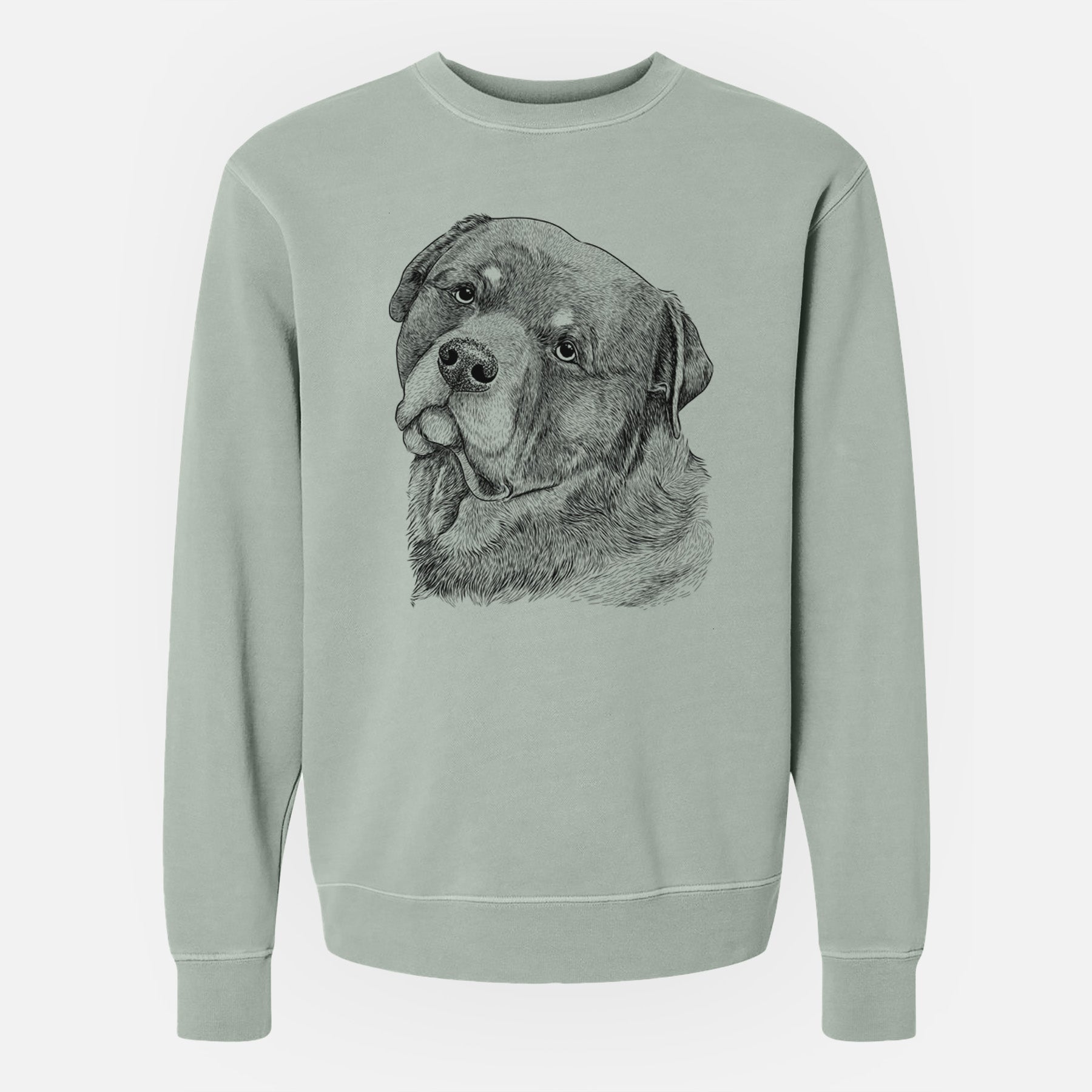 Bare Bender the Rottweiler - Unisex Pigment Dyed Crew Sweatshirt