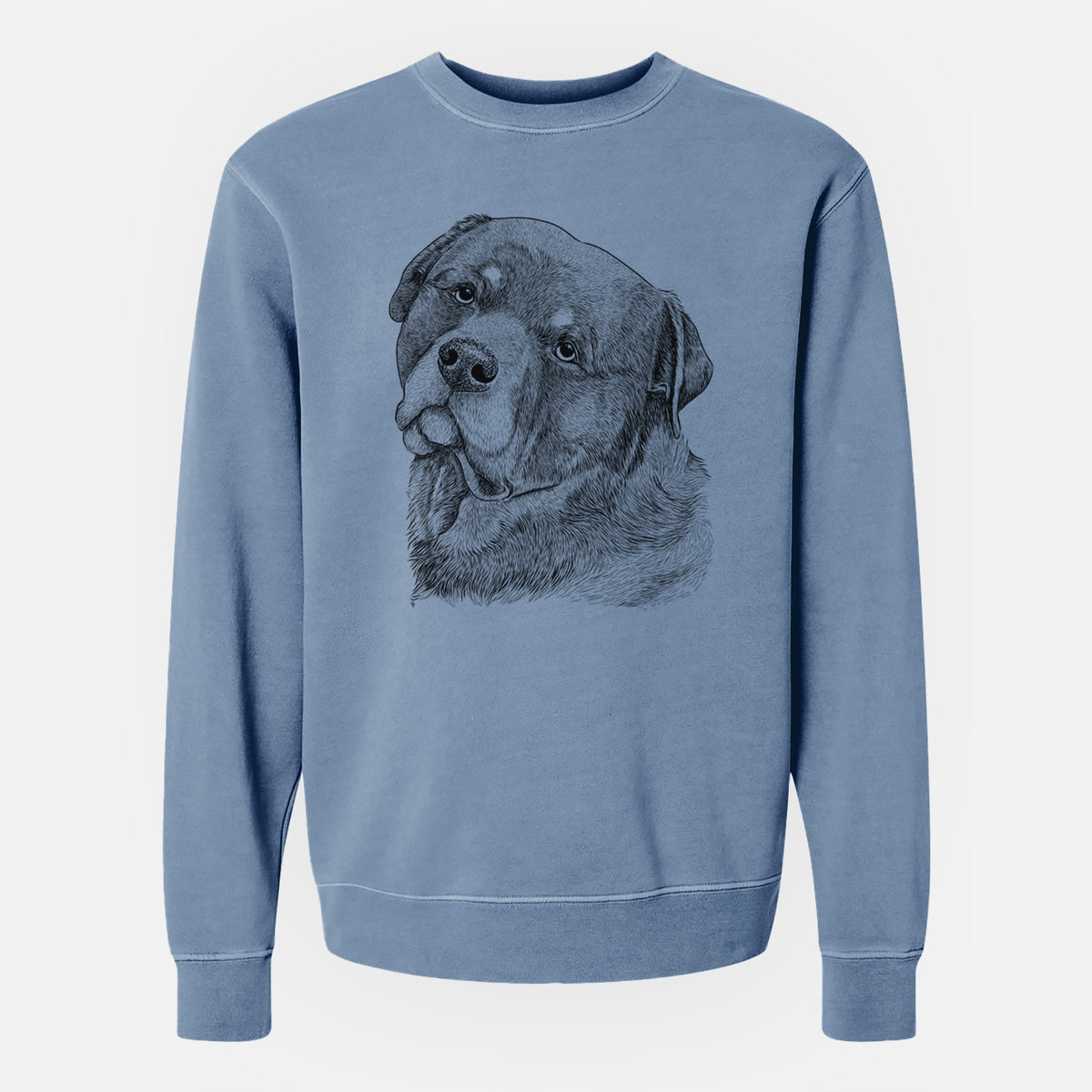 Bare Bender the Rottweiler - Unisex Pigment Dyed Crew Sweatshirt