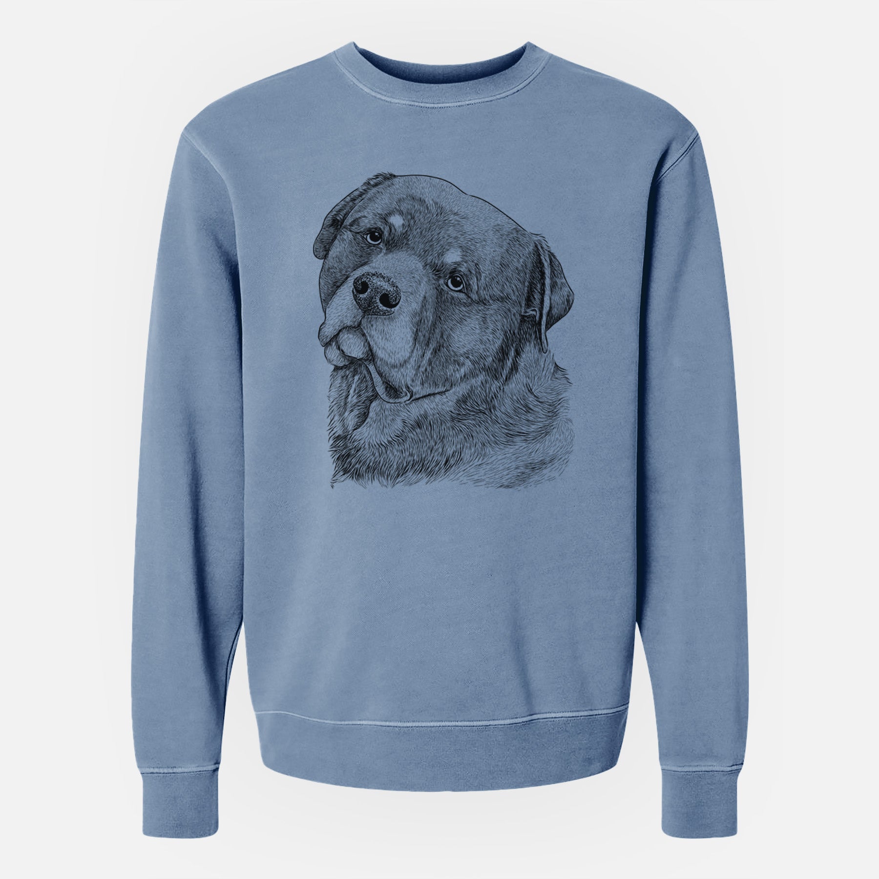 Bare Bender the Rottweiler - Unisex Pigment Dyed Crew Sweatshirt