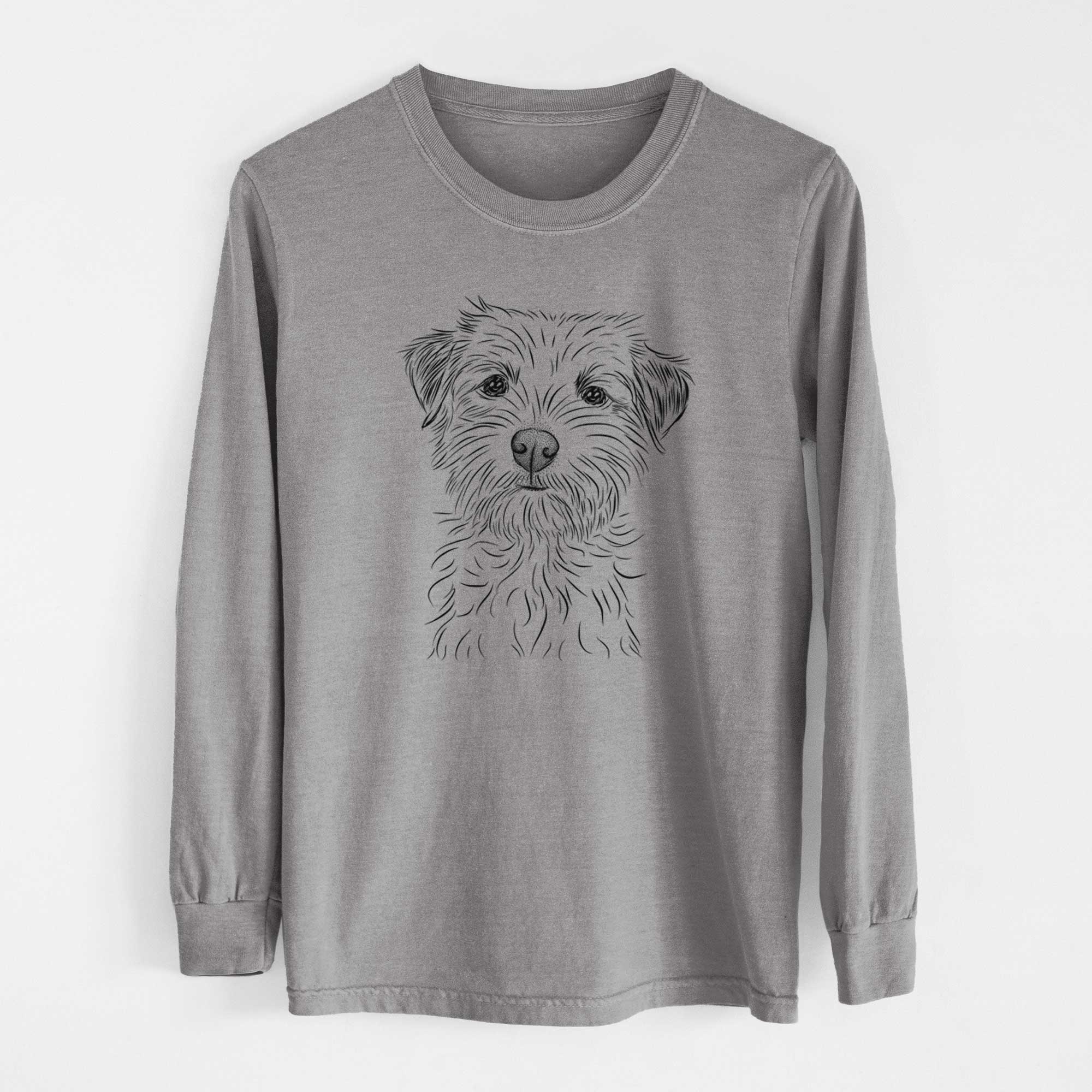 Bare Benjamin the Border Terrier - Heavyweight 100% Cotton Long Sleeve