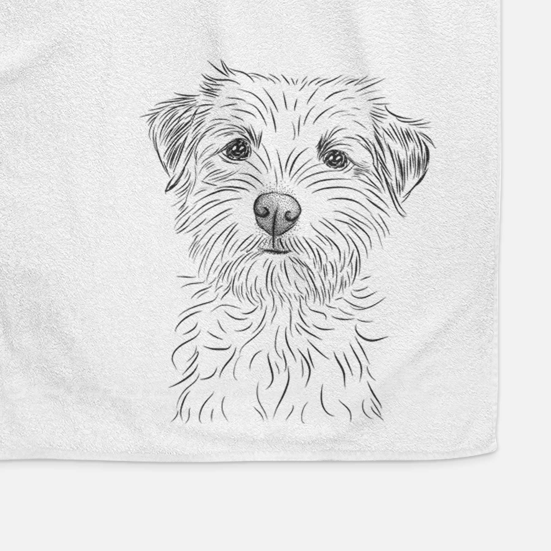 Benjamin the Border Terrier Decorative Hand Towel