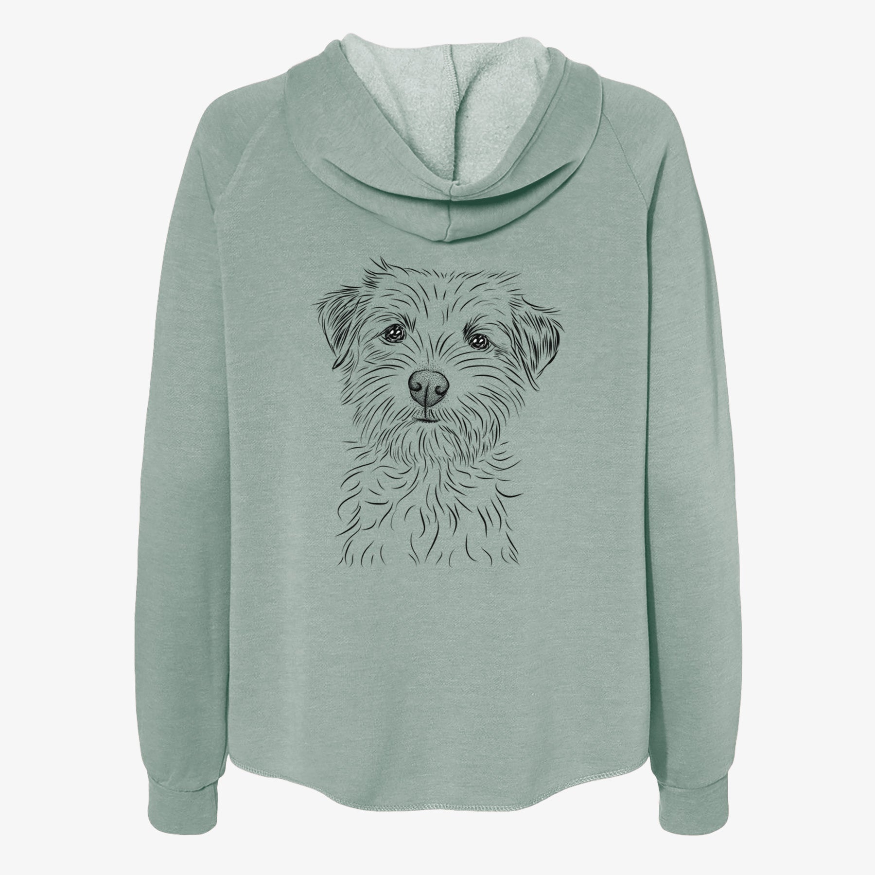 Benjamin the Border Terrier - Women's Cali Wave Zip-Up Sweatshirt