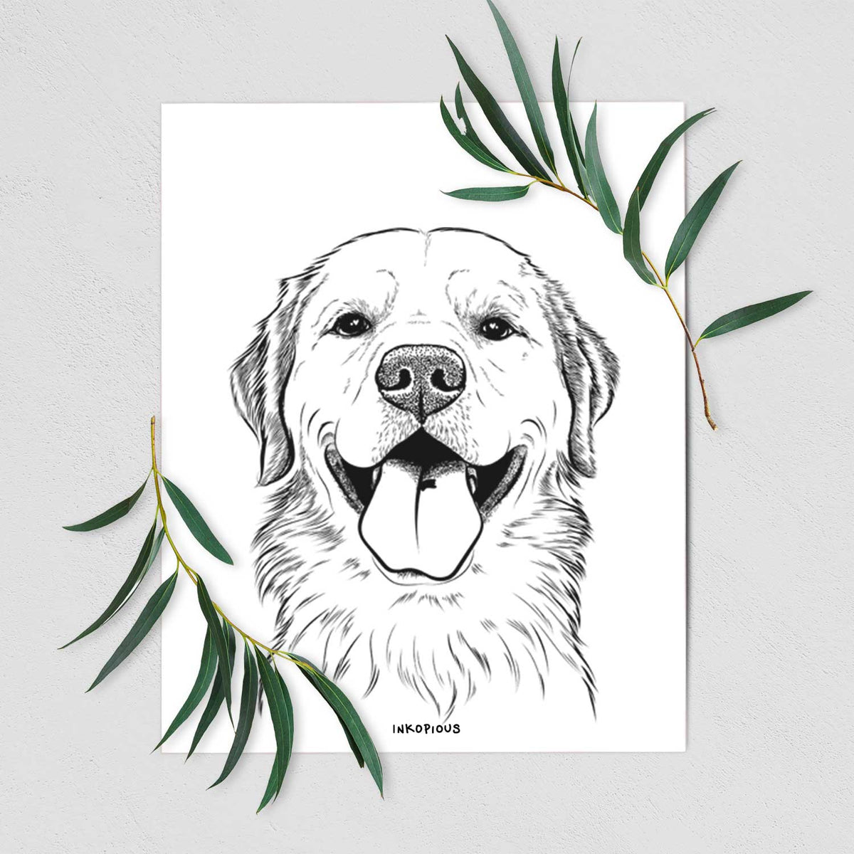Bennett the Golden Retriever Art Print