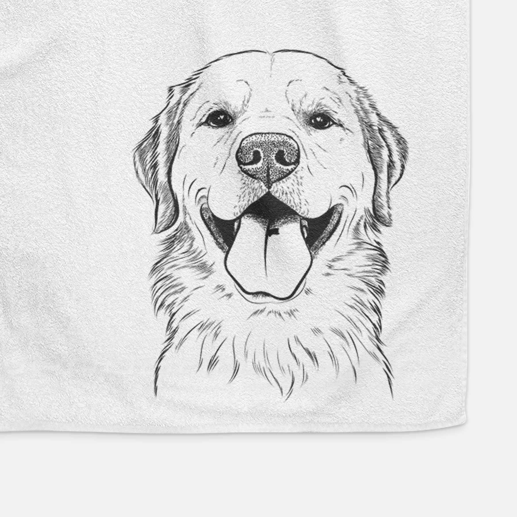 Bennett the Golden Retriever Decorative Hand Towel