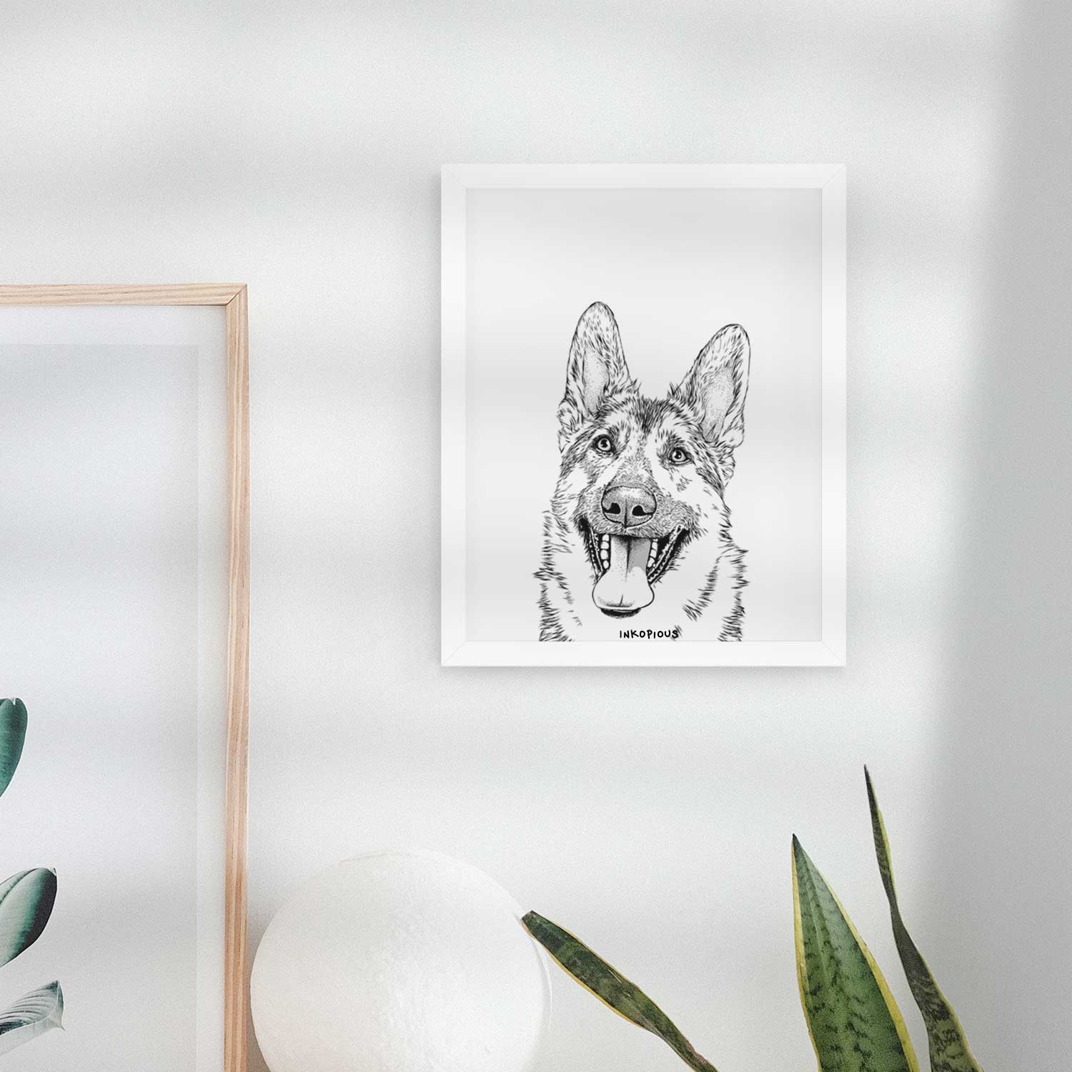 Benson the German Shepherd Art Print