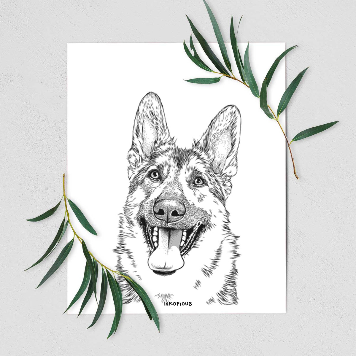 Benson the German Shepherd Art Print