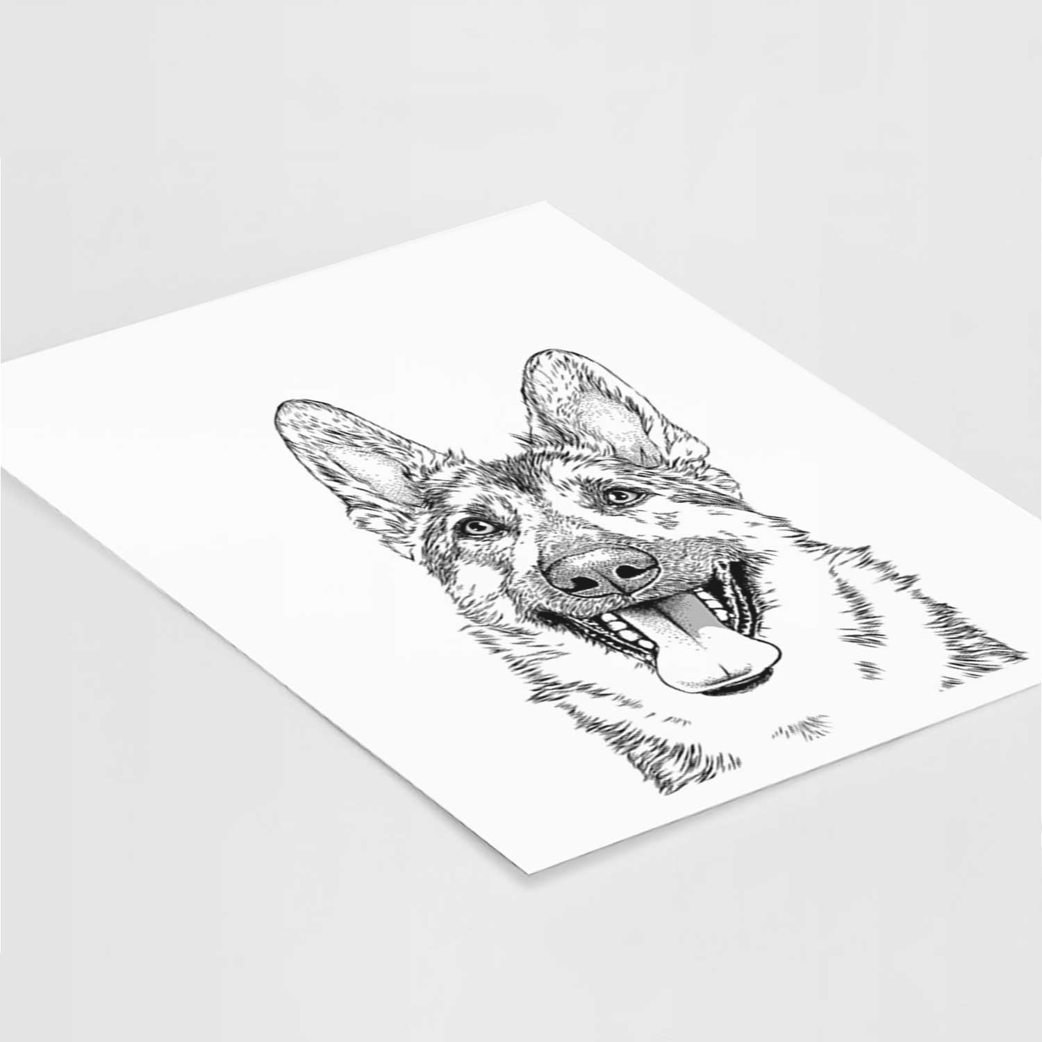 Benson the German Shepherd Art Print