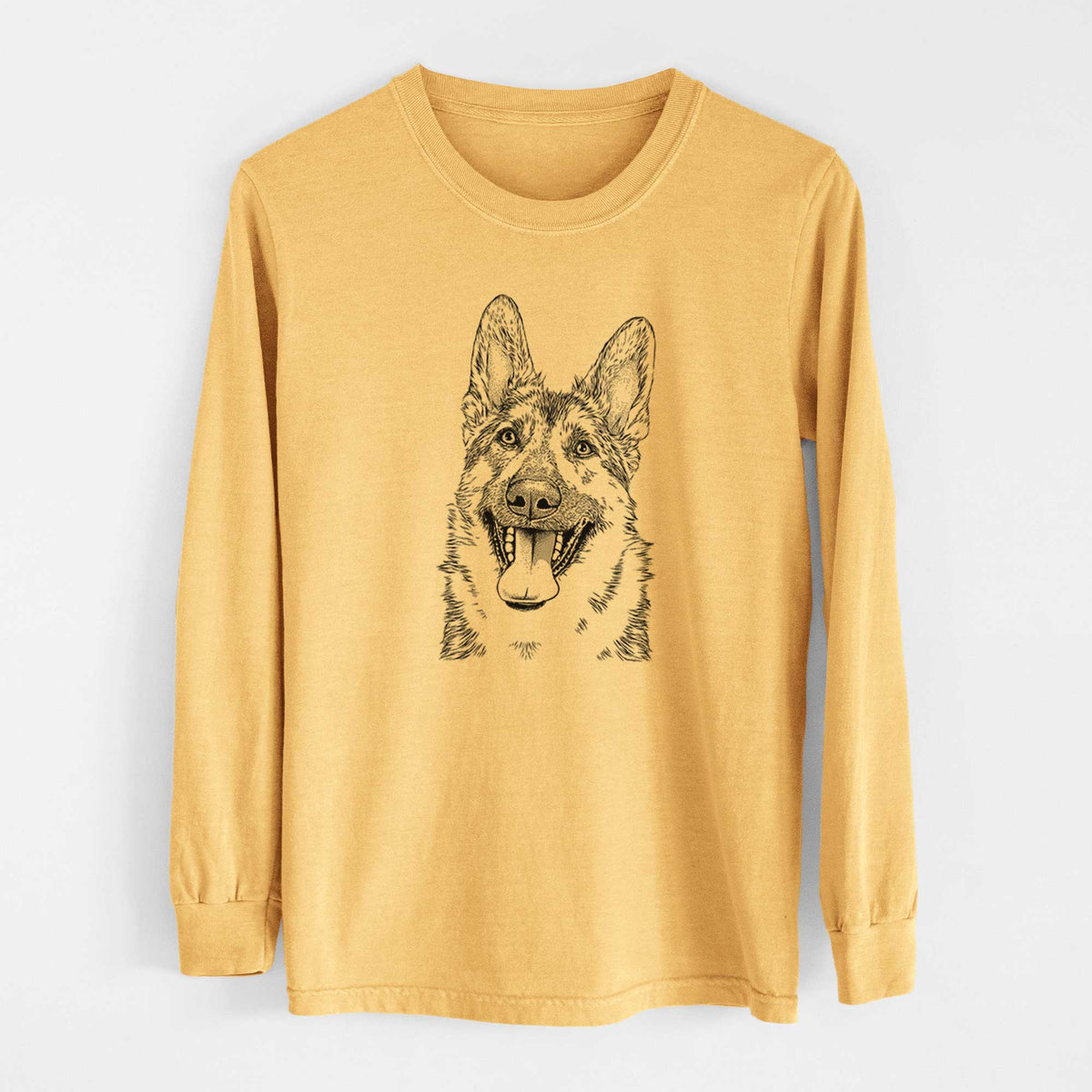 Bare Benson the German Shepherd - Heavyweight 100% Cotton Long Sleeve
