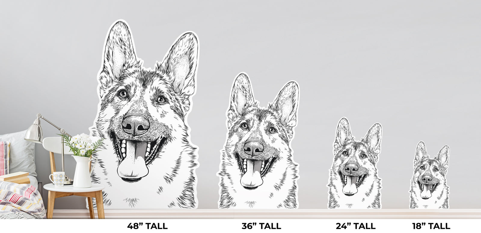 Benson the German Shepherd - Wall Decal
