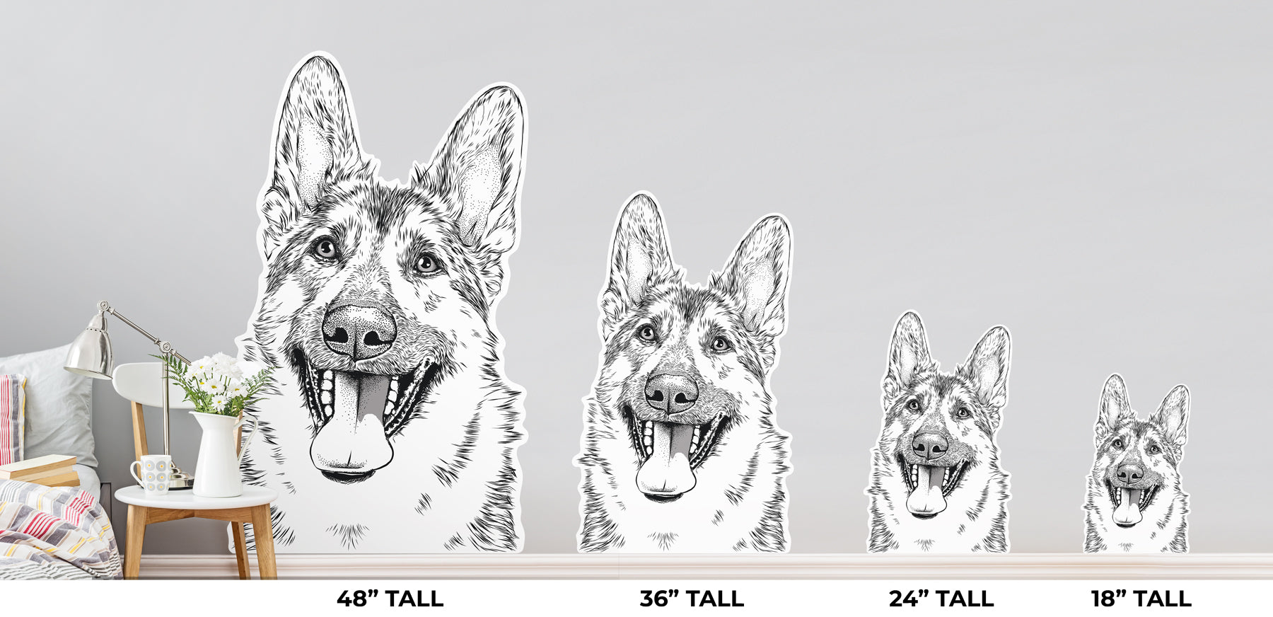 Benson the German Shepherd - Wall Decal