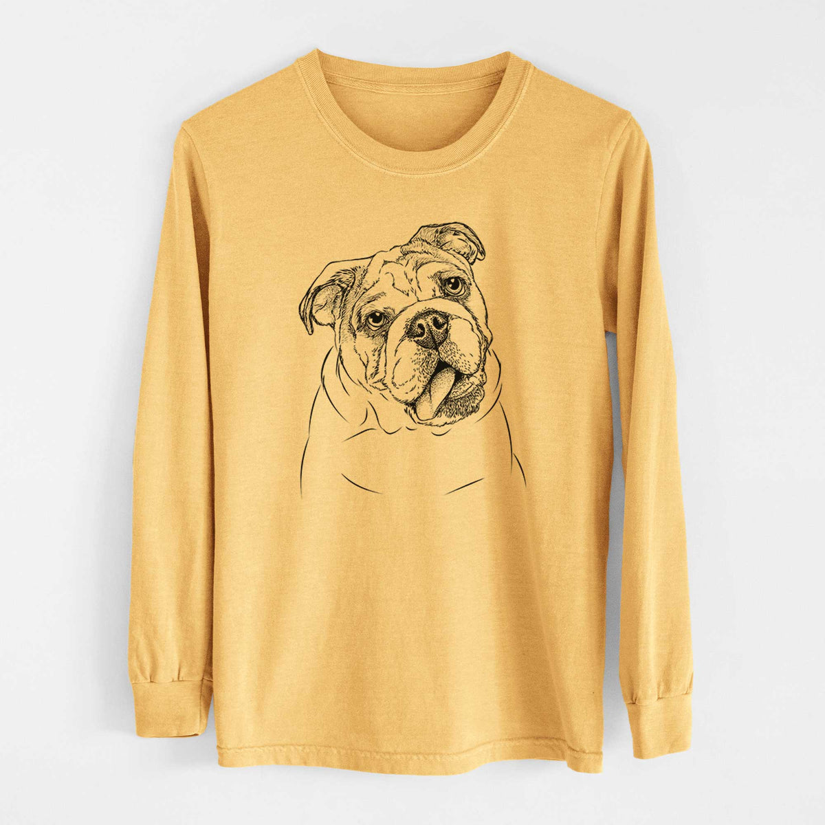Bare Benson the English Bulldog - Heavyweight 100% Cotton Long Sleeve