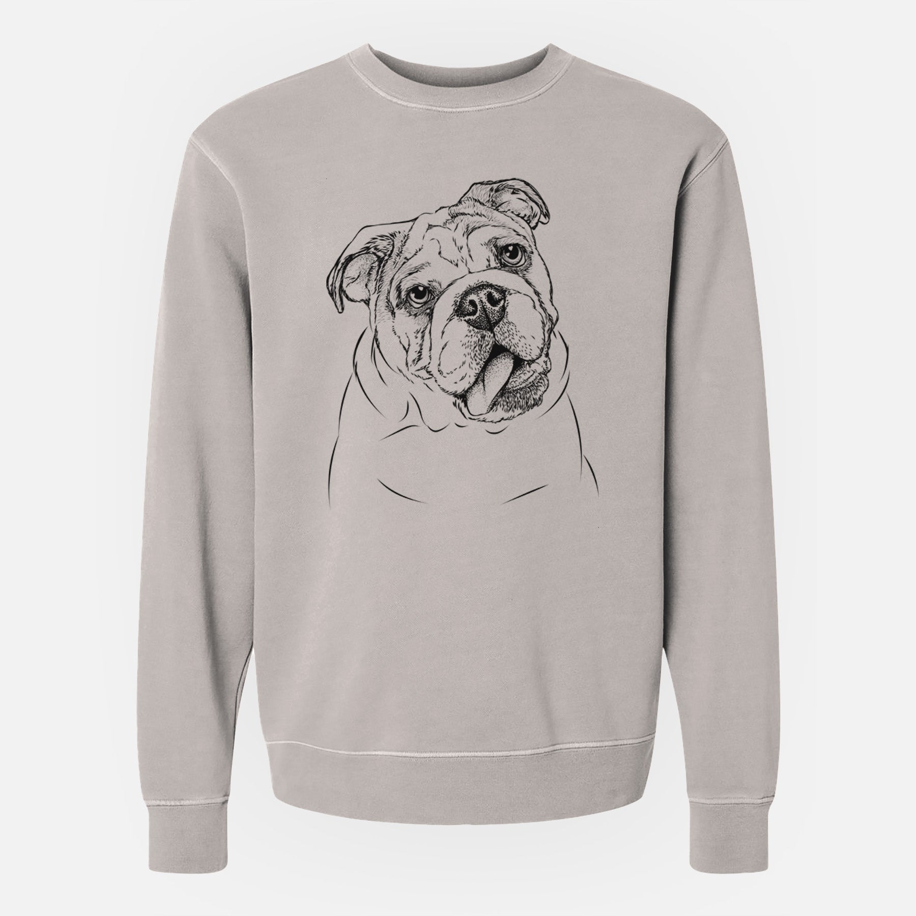 Bare Benson the English Bulldog - Unisex Pigment Dyed Crew Sweatshirt